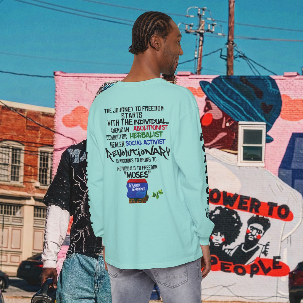 Harriet Tubman Unisex Garment-dyed Long Sleeve “MinTee” Shirt