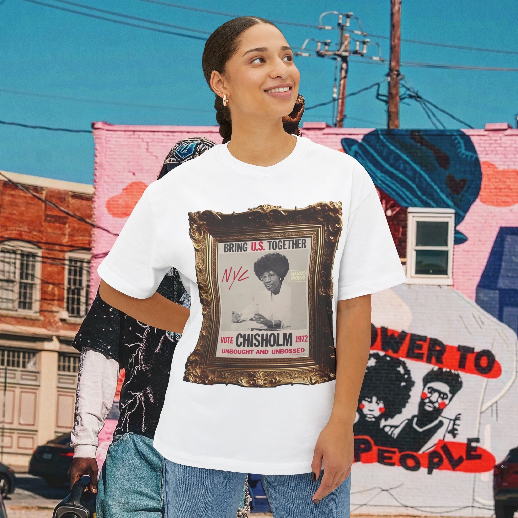 Shirley Chisholm Unisex Oversized Boxy Tee