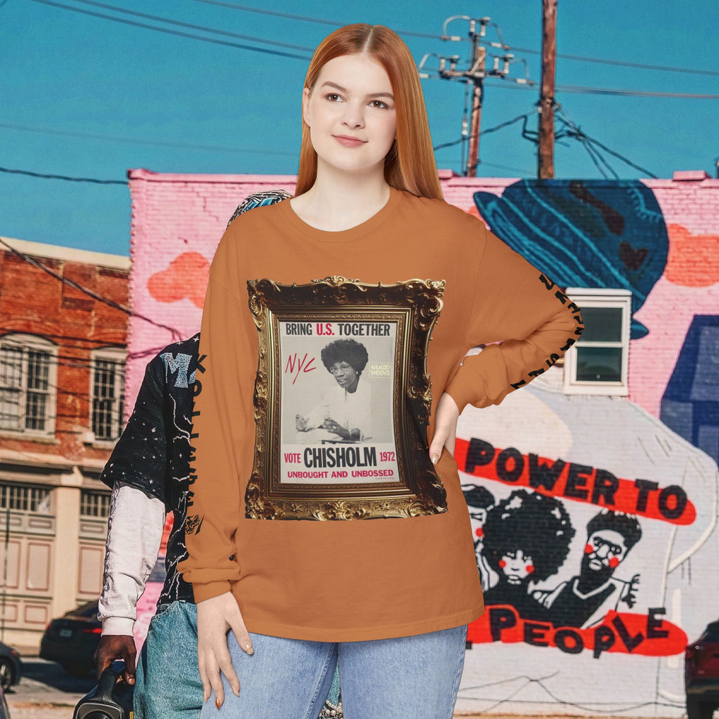 Shirley Chisholm Unisex Garment-dyed Long Sleeve T-Shirt