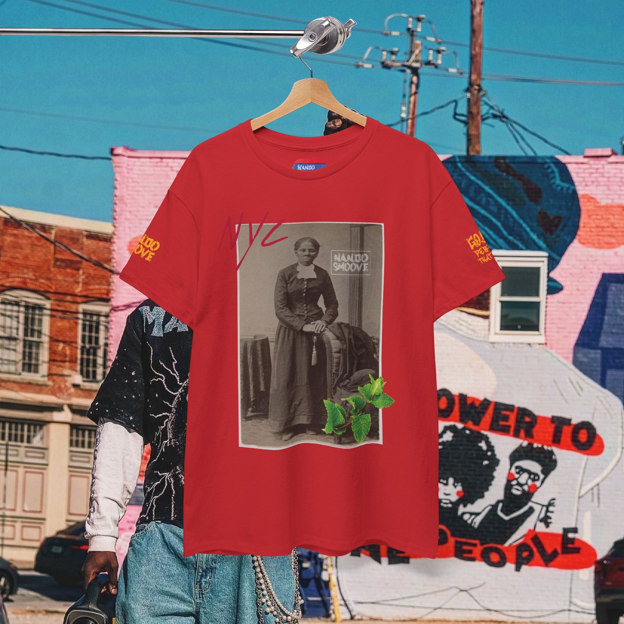 Harriet Tubman Heavy Cotton “MinTee Shirts” Bright Colors Black/Gold Text