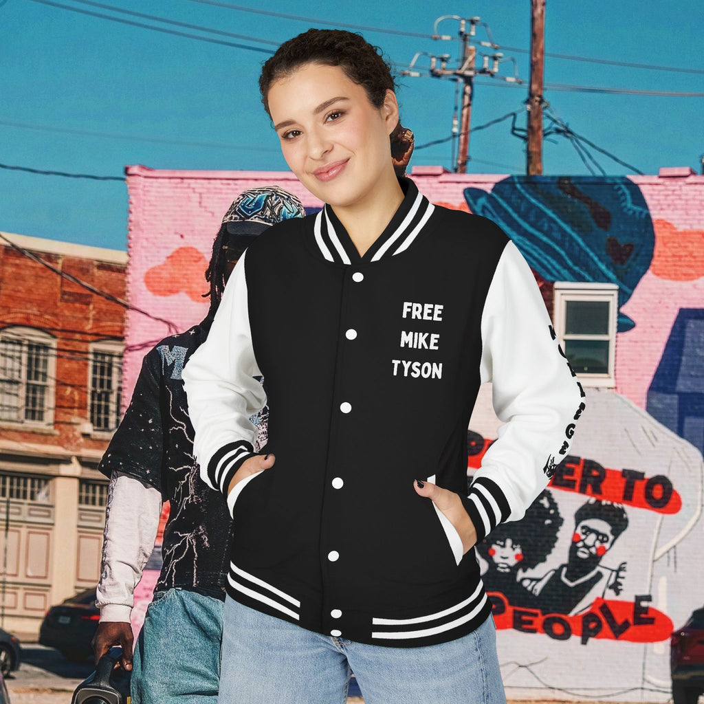 “FREE MIKE TYSON” Unisex Heavyweight Letterman Jacket