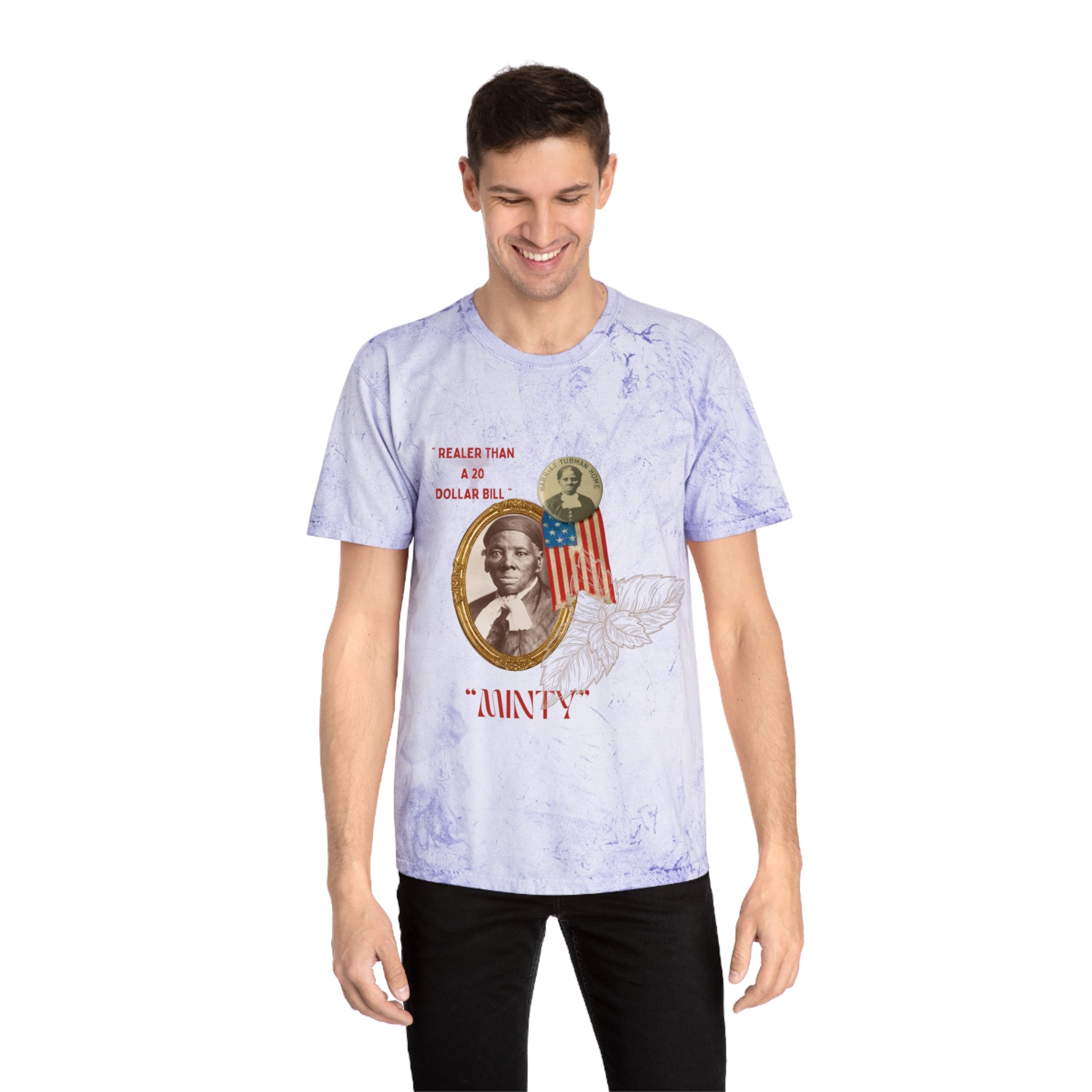 Harriet “Realer than $20 Bill” Tubman Unisex Color Blast T-Shirt