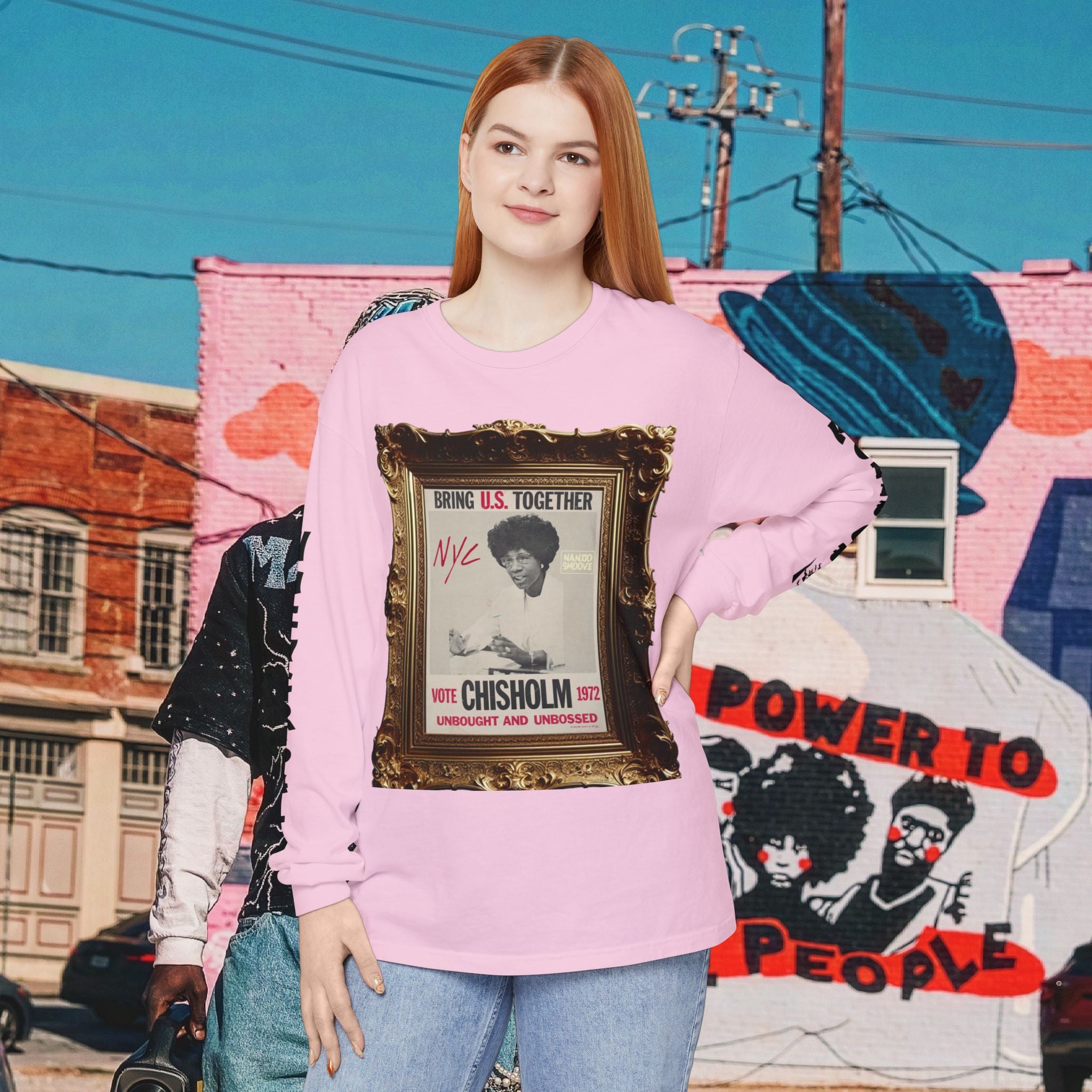 Shirley Chisholm Unisex Garment-dyed Long Sleeve T-Shirt