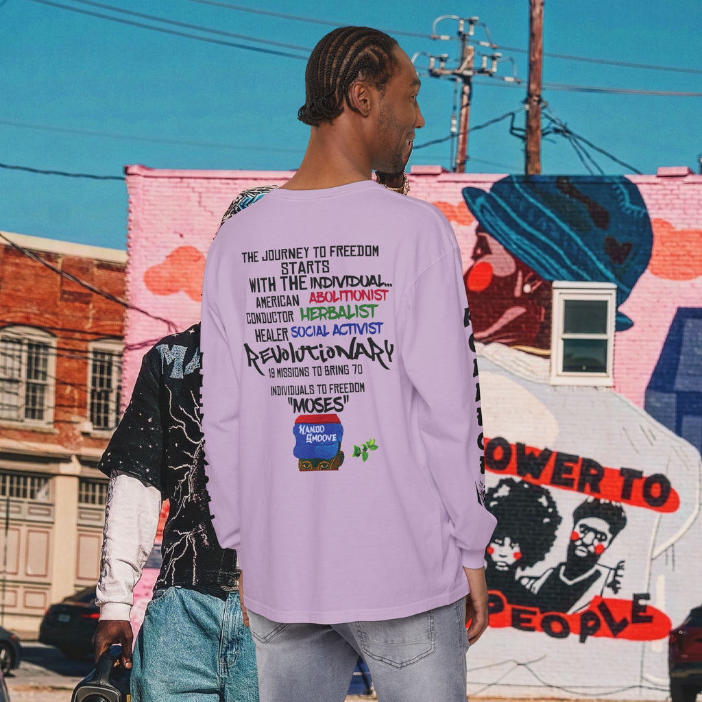 Harriet Tubman Unisex Garment-dyed Long Sleeve “MinTee” Shirt