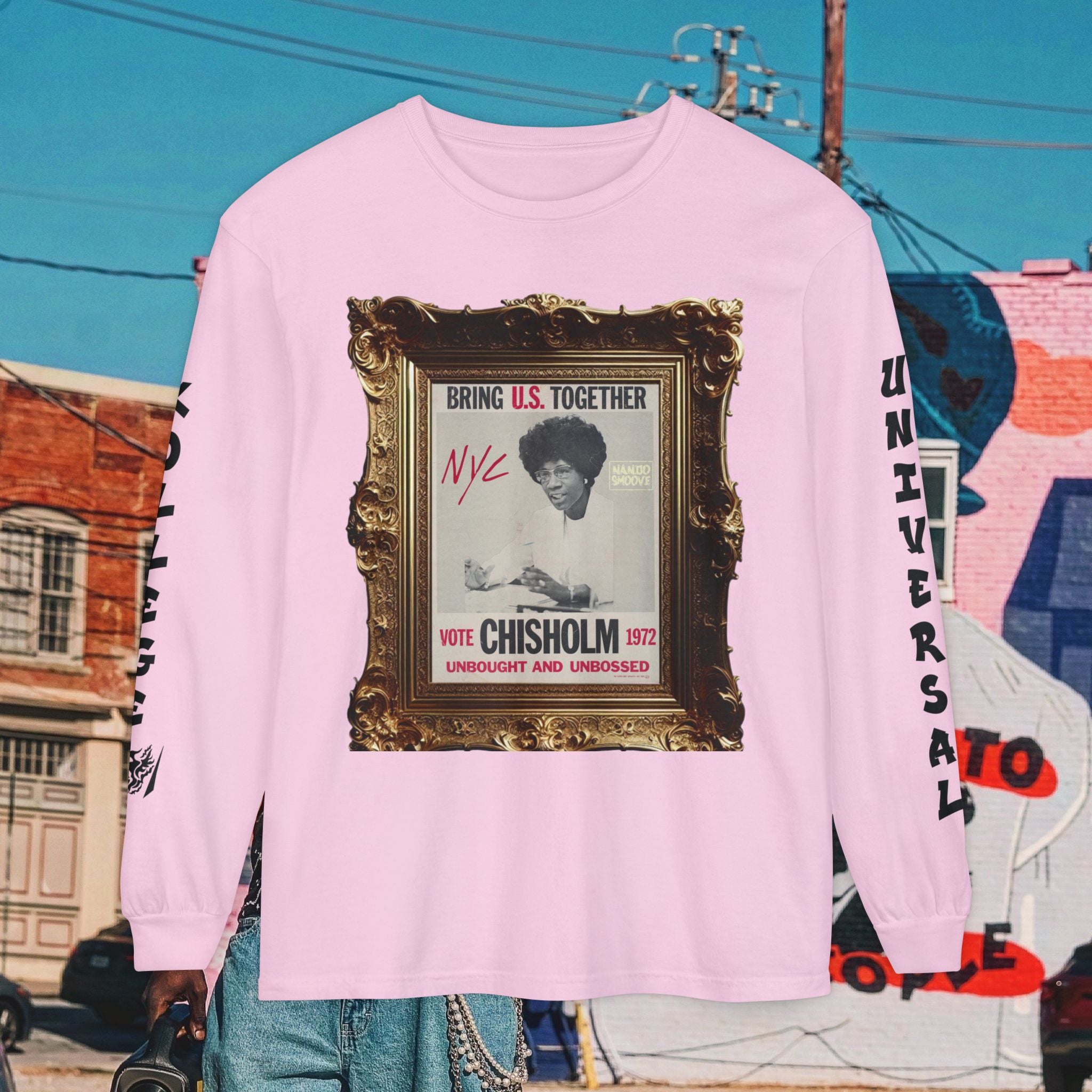 Shirley Chisholm Unisex Garment-dyed Long Sleeve T-Shirt