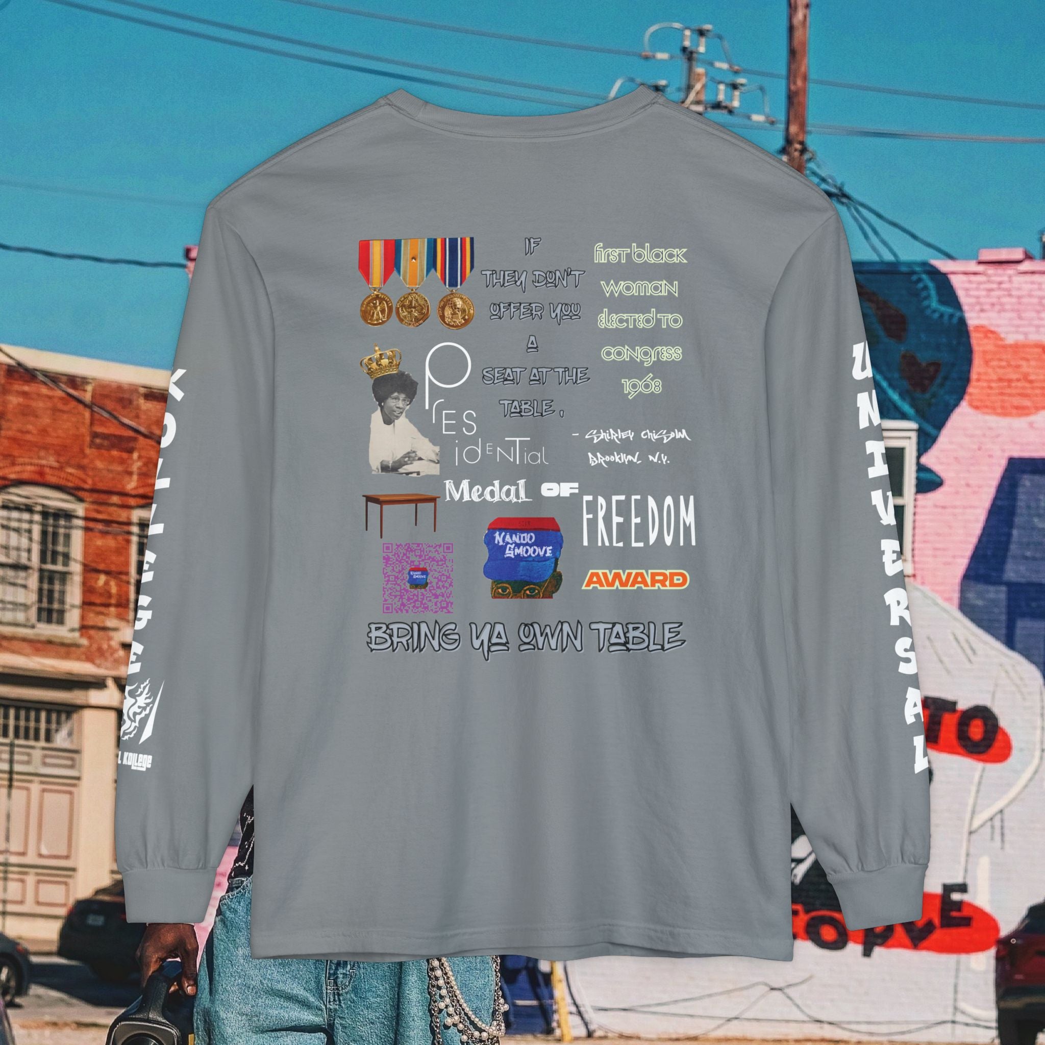 Shirley Chisholm Unisex Garment-dyed Long Sleeve T-Shirt