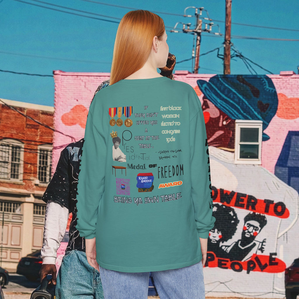 Shirley Chisholm Unisex Garment-dyed Long Sleeve T-Shirt