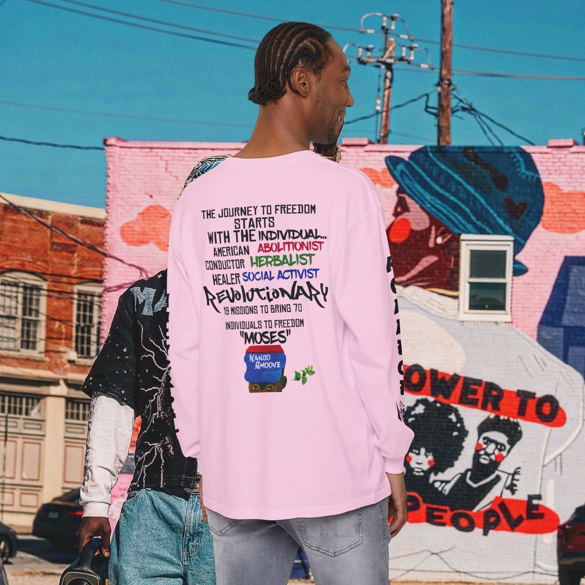 Harriet Tubman Unisex Garment-dyed Long Sleeve “MinTee” Shirt