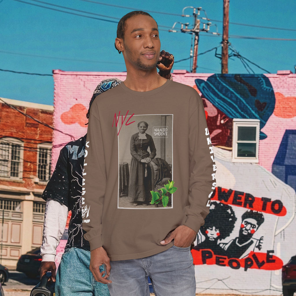 Harriet Tubman Unisex Garment-dyed Long Sleeve “MinTee” Shirt