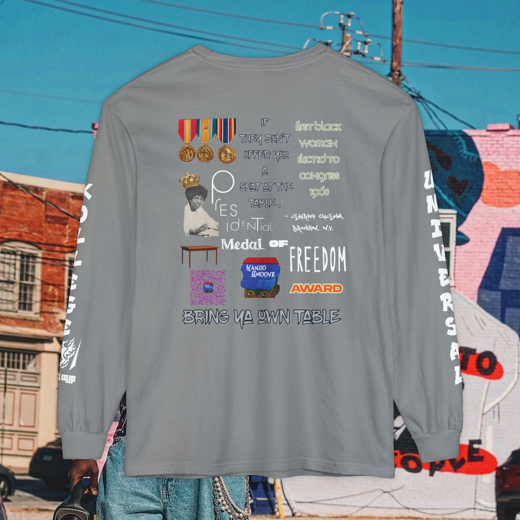 Shirley Chisholm Unisex Garment-dyed Long Sleeve T-Shirt