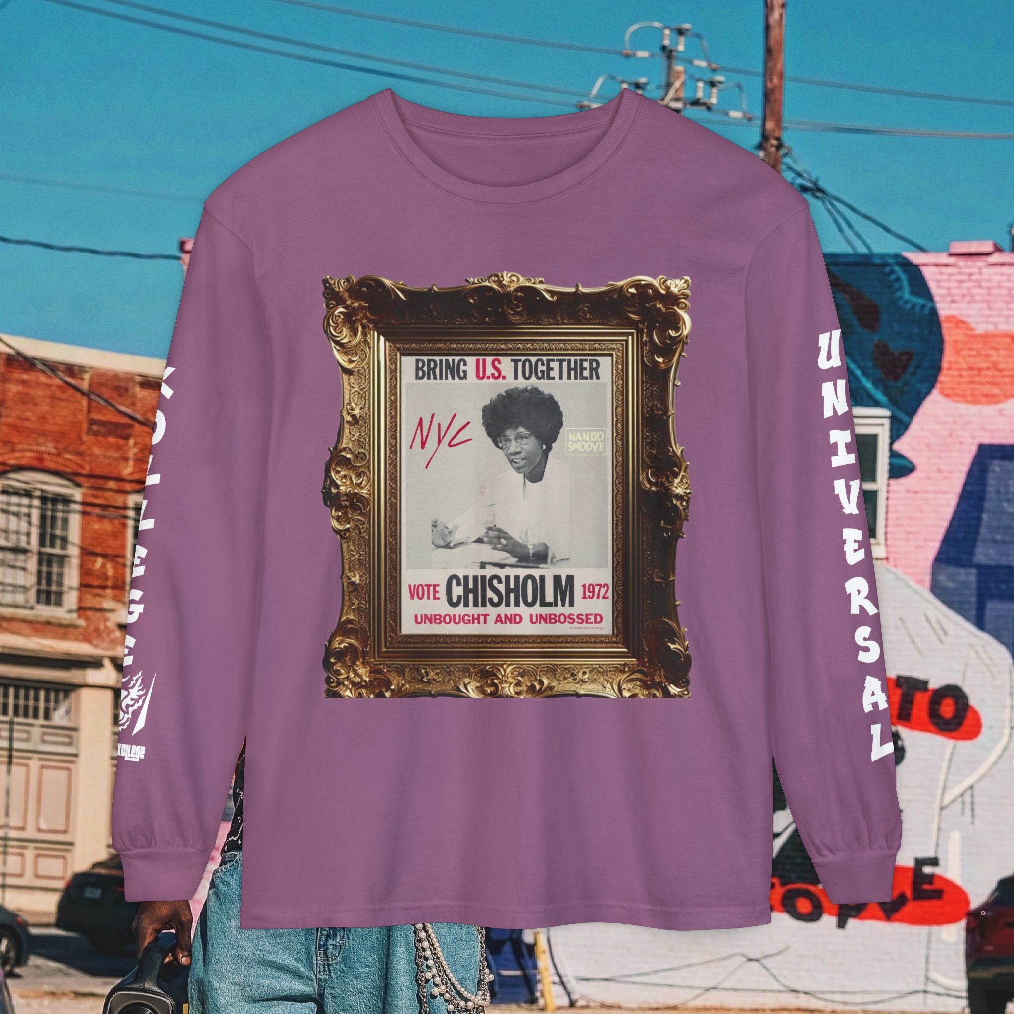 Shirley Chisholm Unisex Garment-dyed Long Sleeve T-Shirt