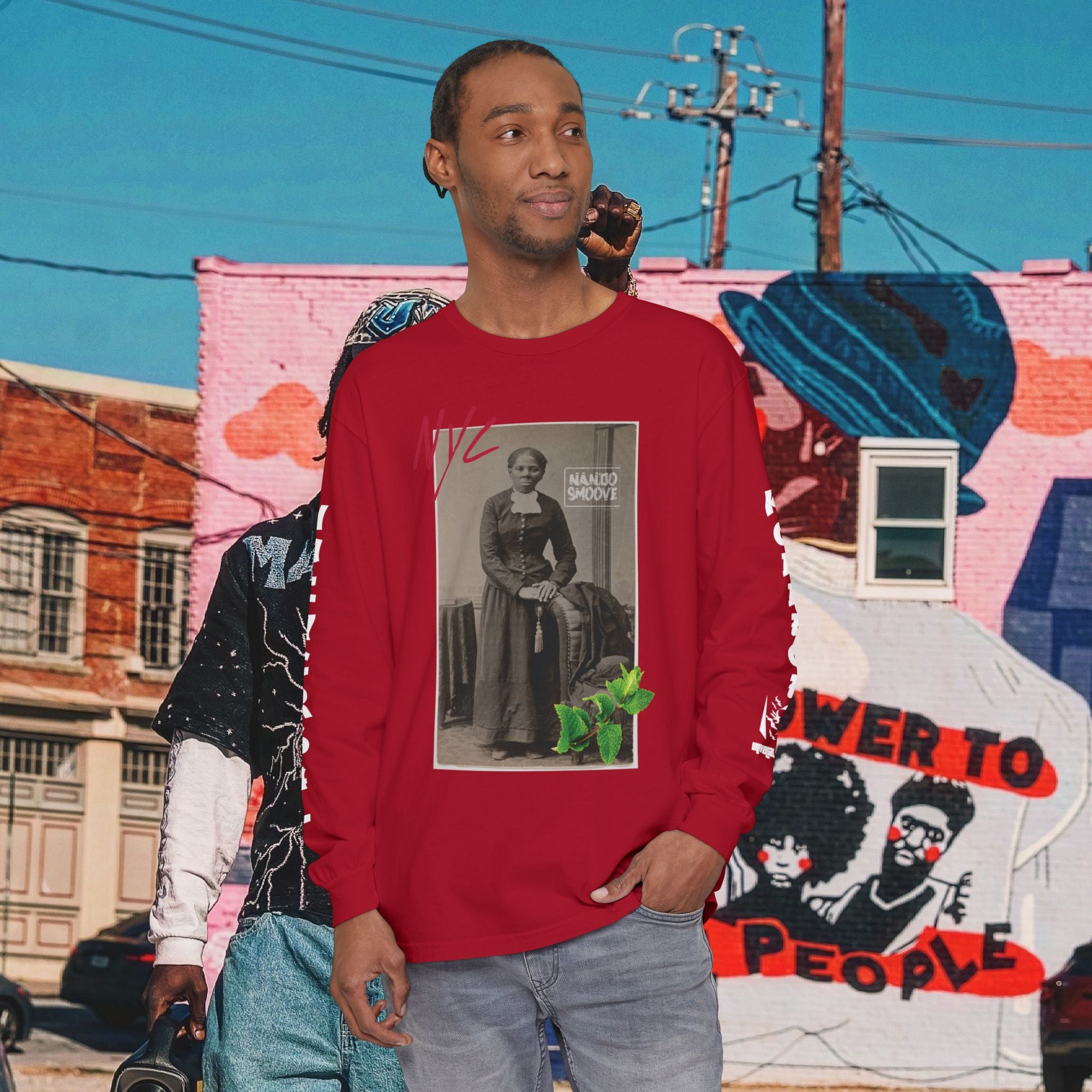 Harriet Tubman Unisex Garment-dyed Long Sleeve “MinTee” Shirt