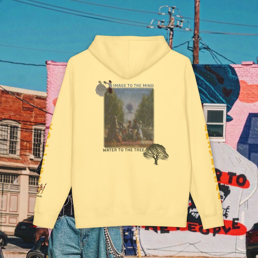 “Image To The Mind, Water To The Tree” Unisex Heavyweight Hooded Sweatshirt