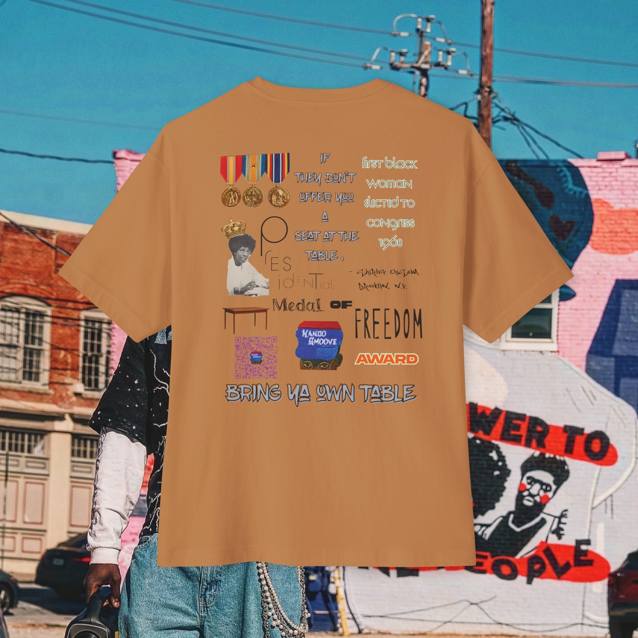 Shirley Chisholm Unisex Oversized Boxy Tee