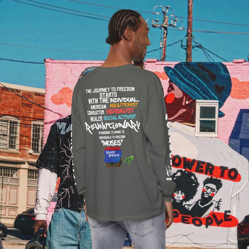 Harriet Tubman Unisex Garment-dyed Long Sleeve “MinTee” Shirt