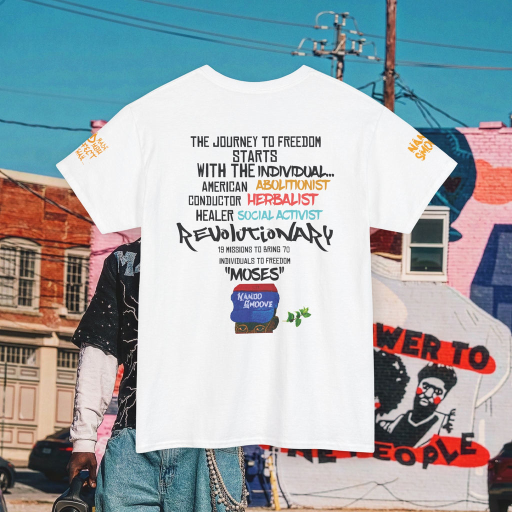 Harriet Tubman Heavy Cotton “MinTee Shirts” Bright Colors Black/Gold Text