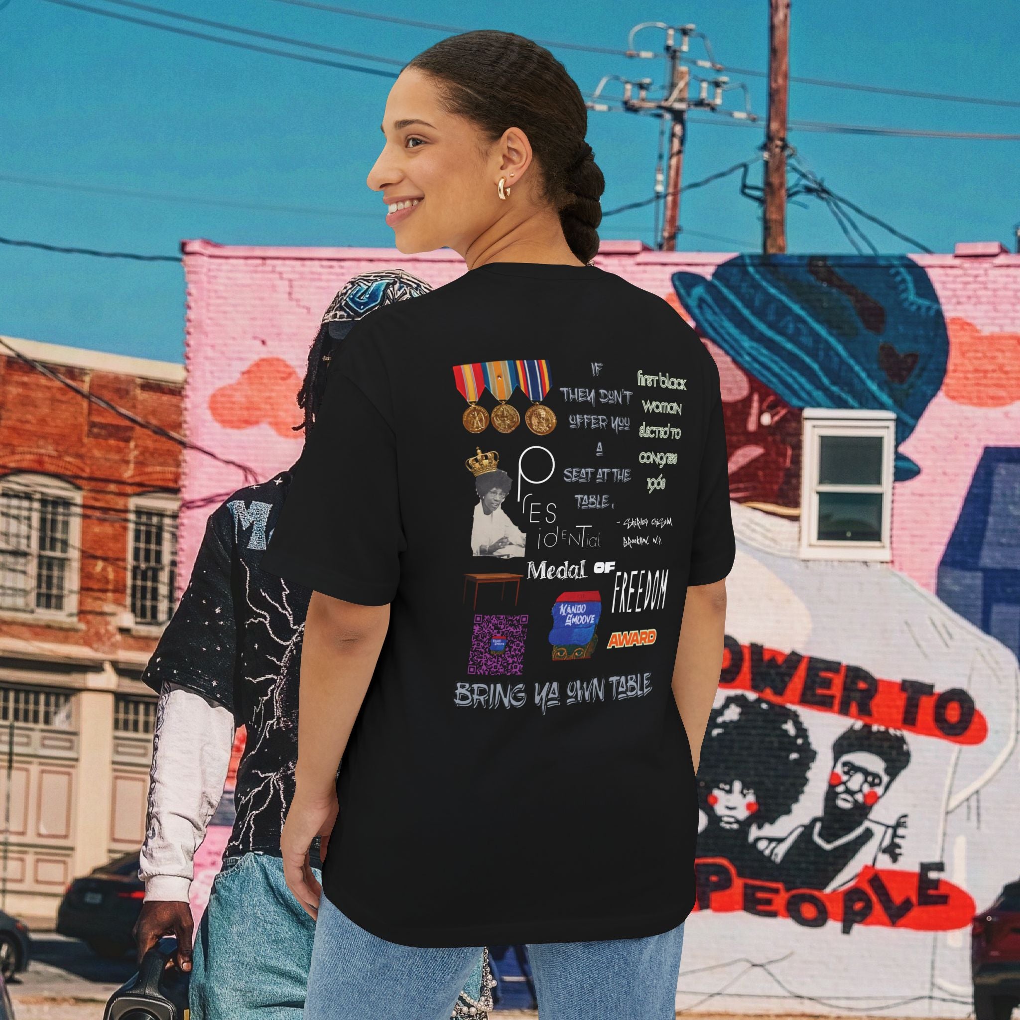 Shirley Chisholm Unisex Oversized Boxy Tee