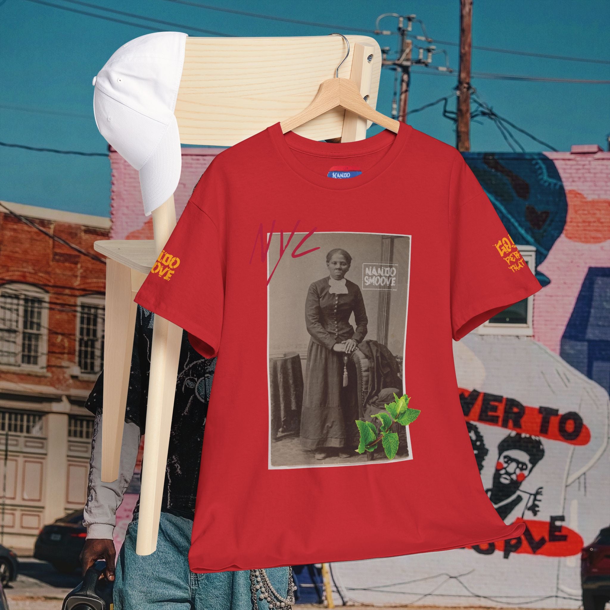 Harriet Tubman Heavy Cotton “MinTee Shirts” Bright Colors Black/Gold Text