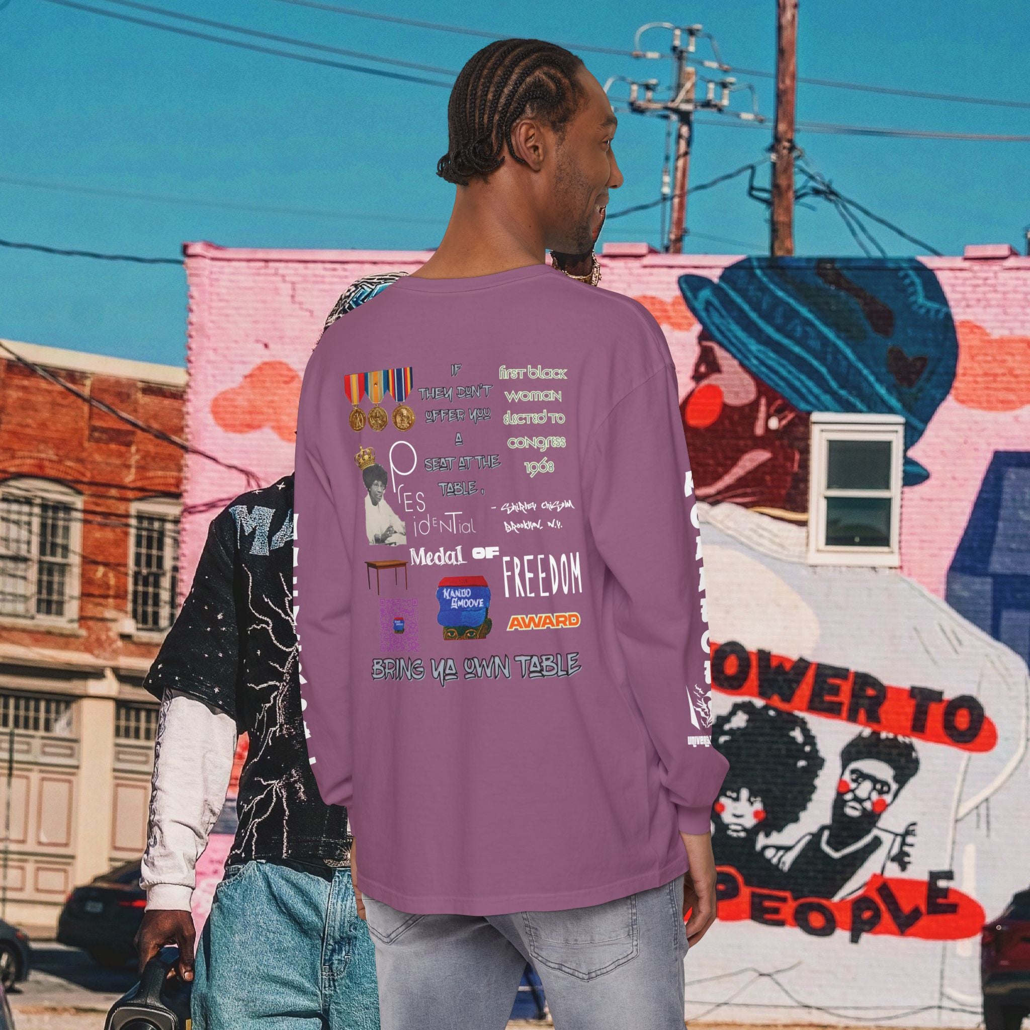 Shirley Chisholm Unisex Garment-dyed Long Sleeve T-Shirt