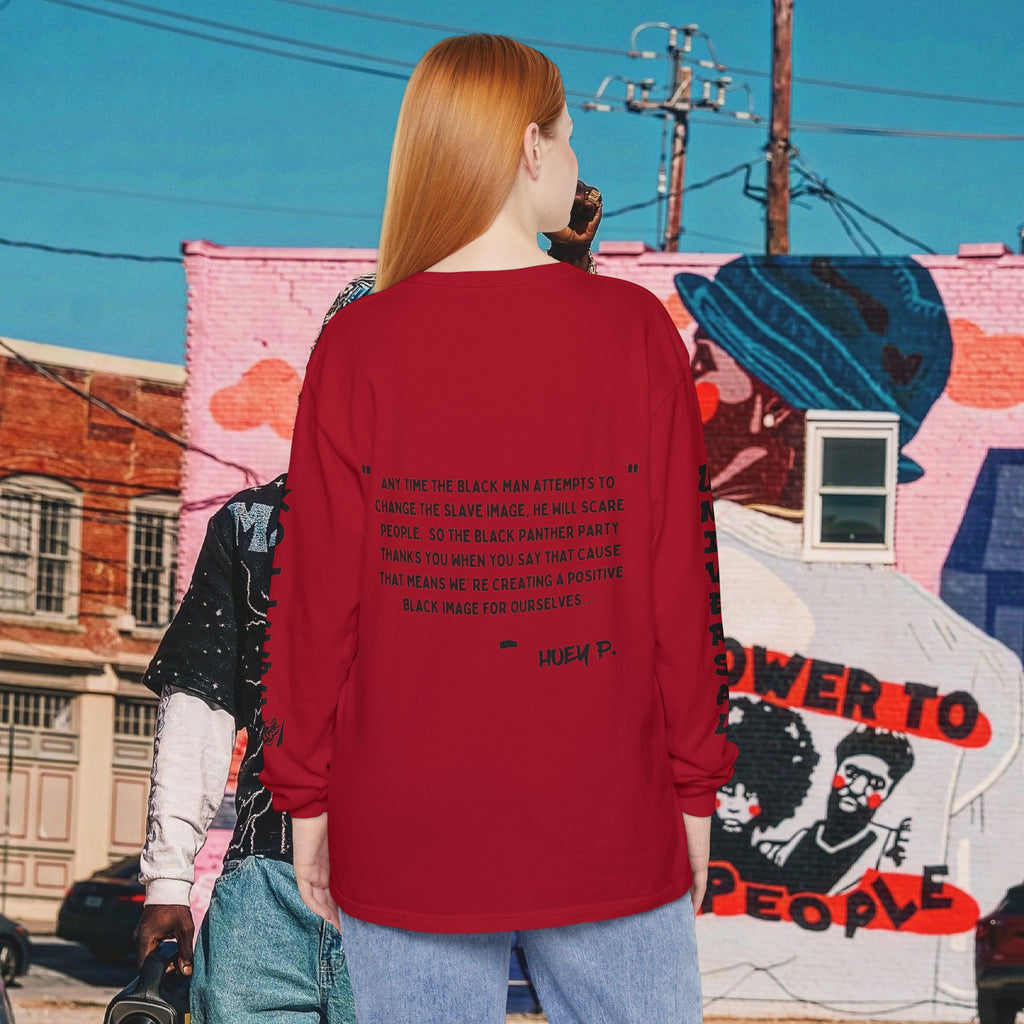 Huey P. Newton Universal Kollege Unisex Garment-dyed Long Sleeve T-Shirt