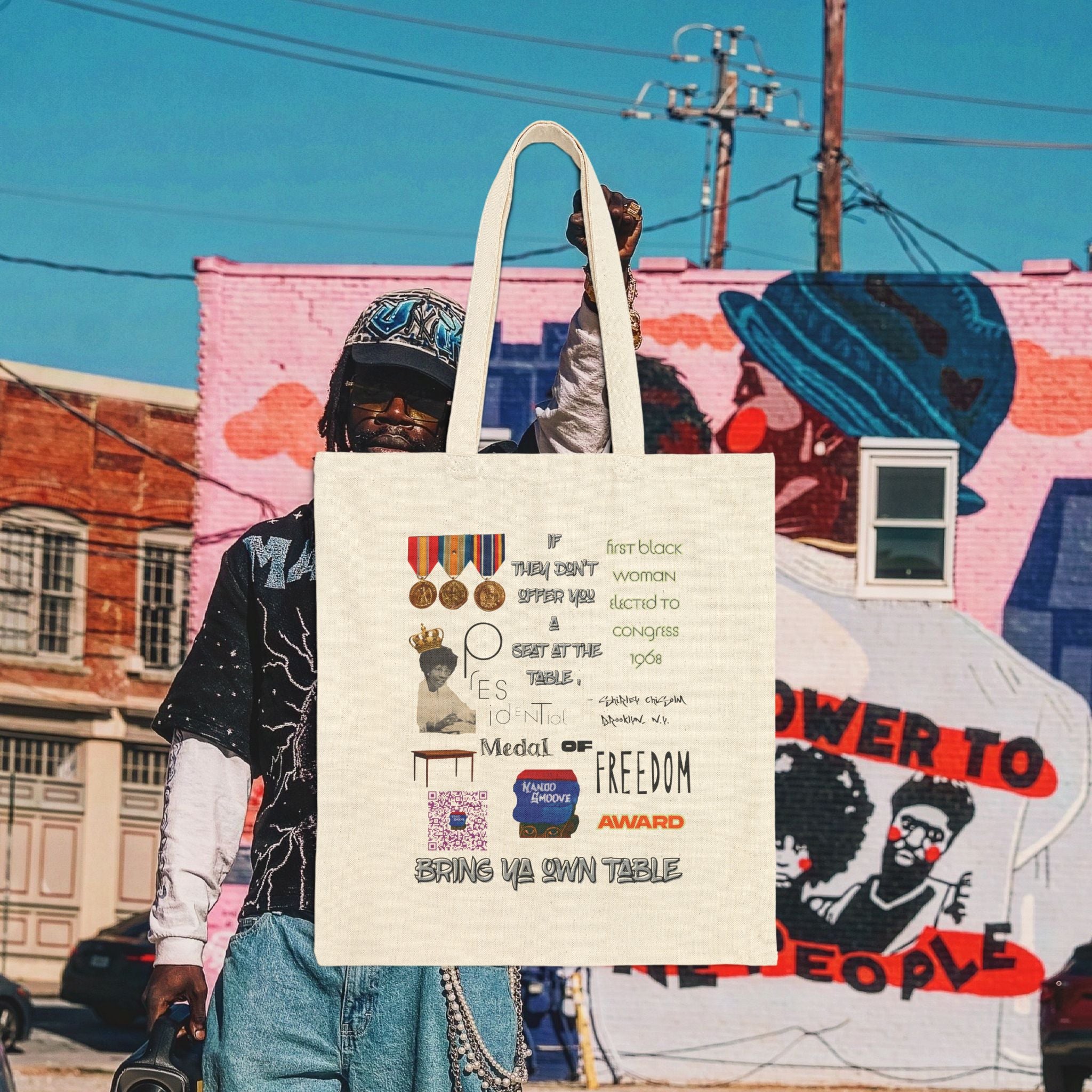Shirley Chisholm Cotton Canvas Tote Bag