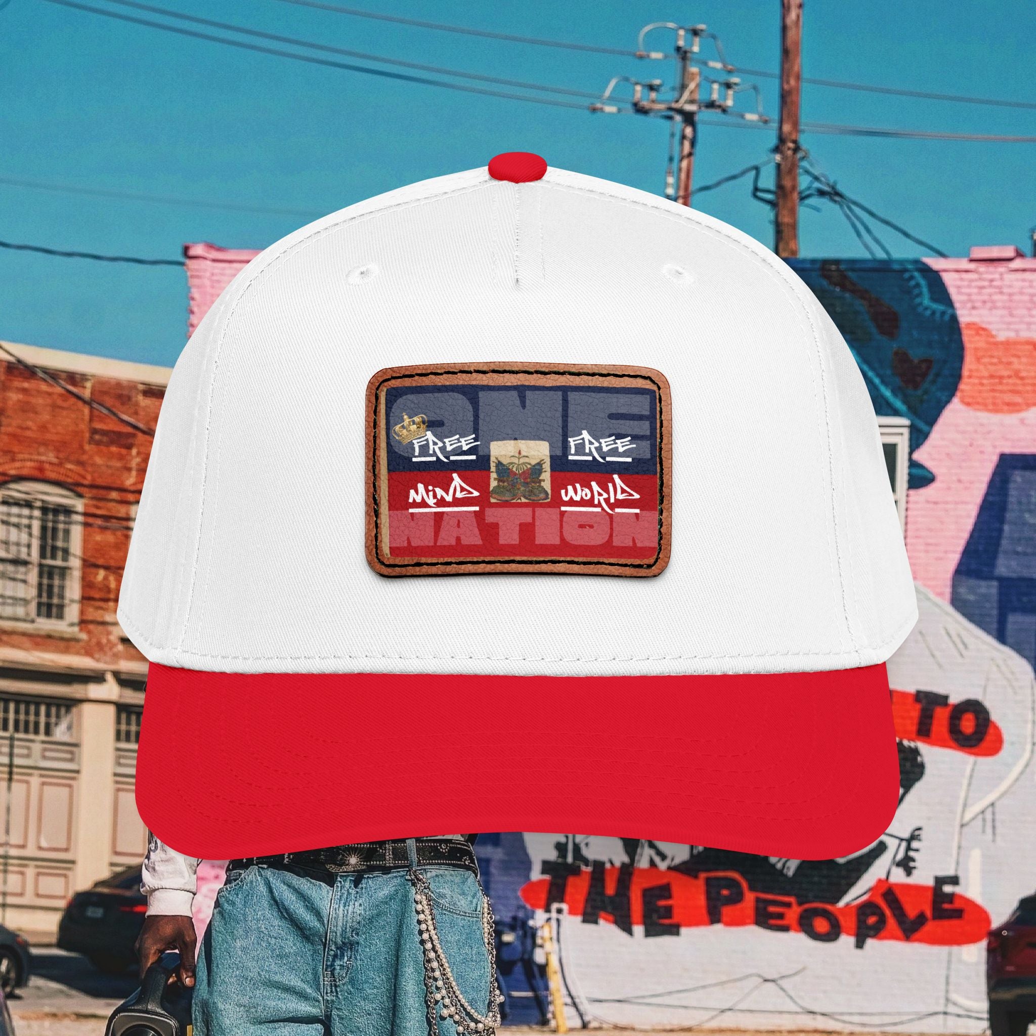 Sa Ka Fete “ONE NATION” Baseball Cap with Leather Patch