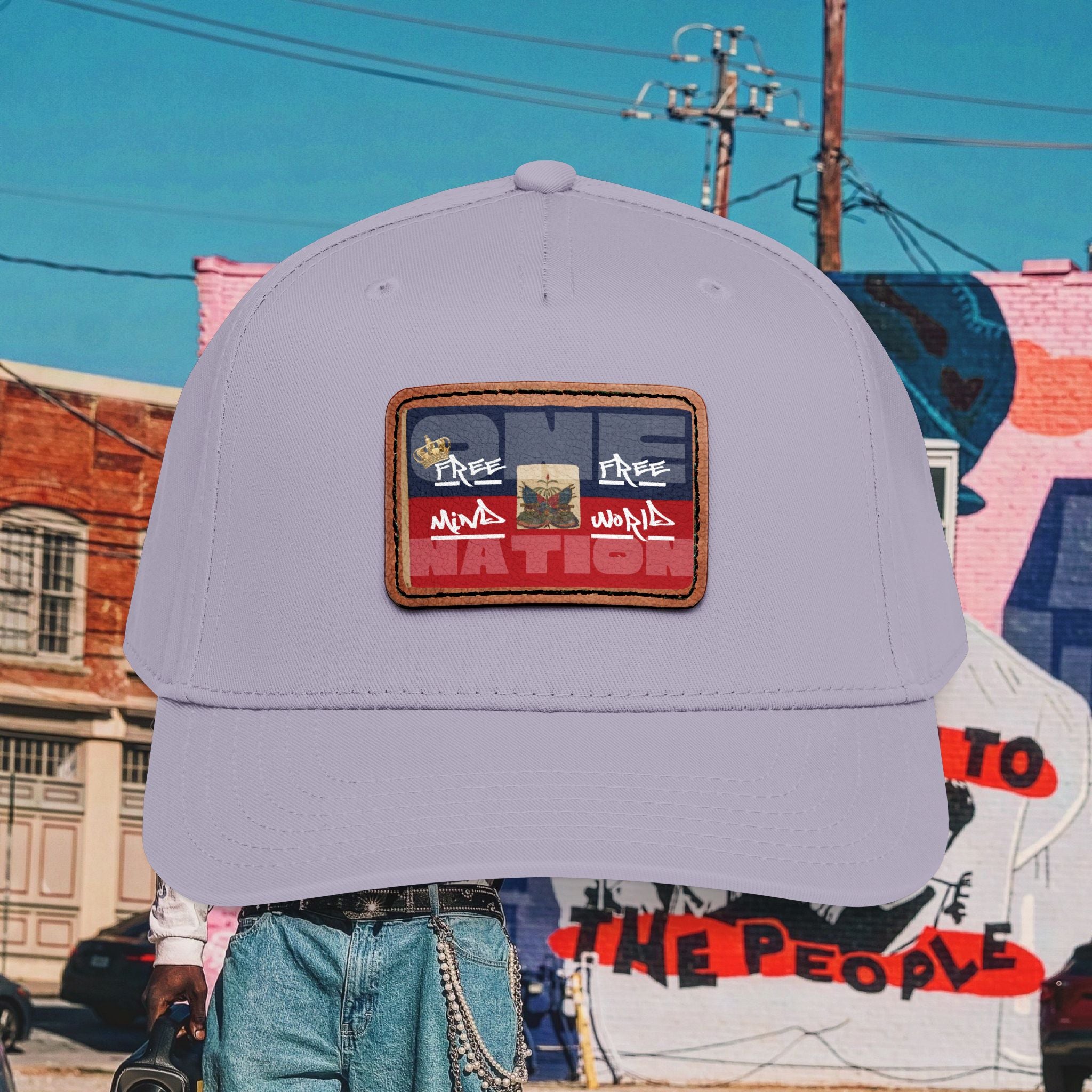 Sa Ka Fete “ONE NATION” Baseball Cap with Leather Patch