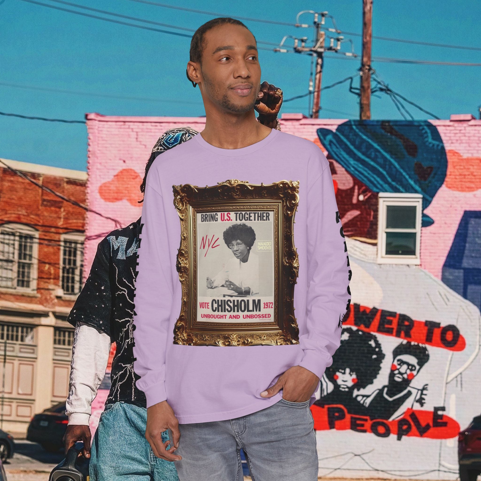 Shirley Chisholm Unisex Garment-dyed Long Sleeve T-Shirt