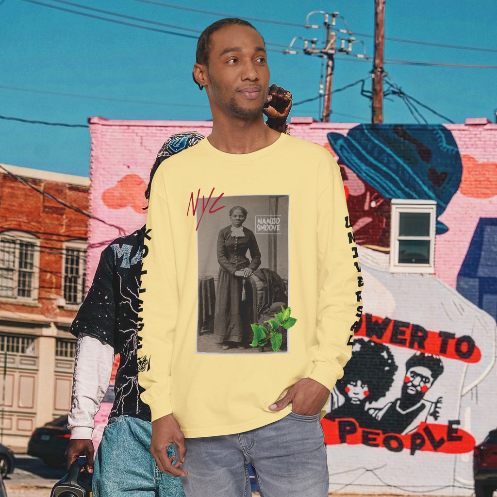 Harriet Tubman Unisex Garment-dyed Long Sleeve “MinTee” Shirt