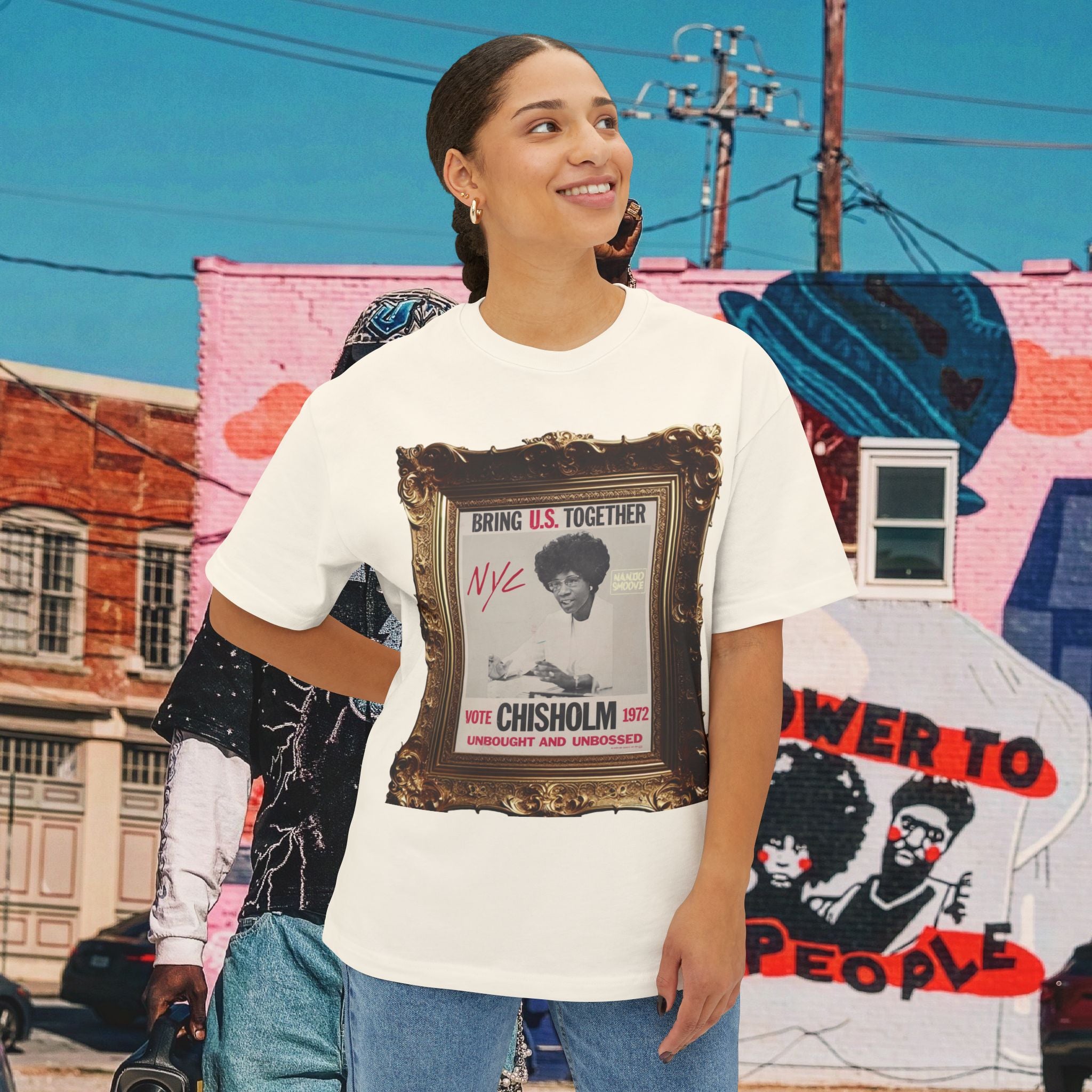 Shirley Chisholm Unisex Oversized Boxy Tee