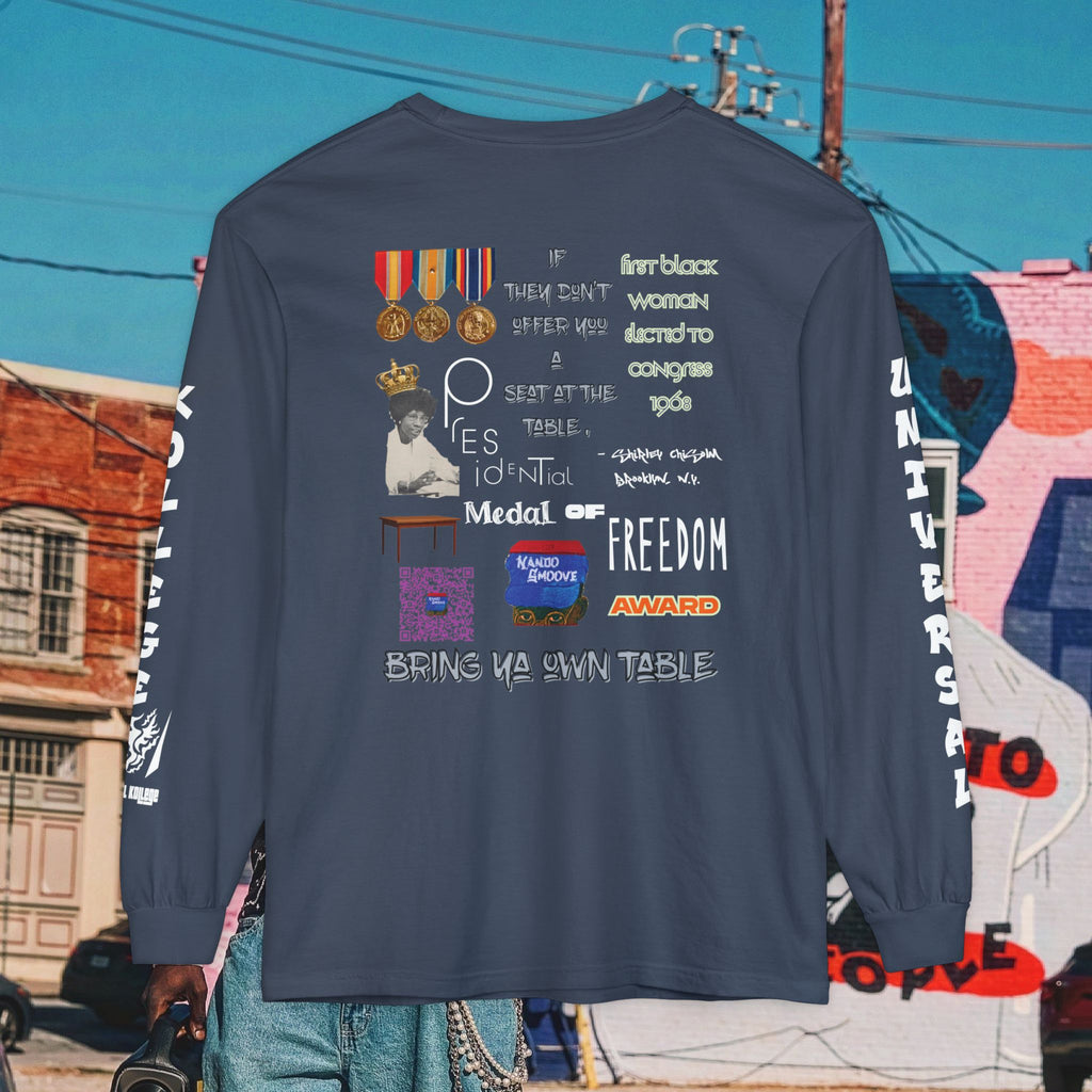 Shirley Chisholm Unisex Garment-dyed Long Sleeve T-Shirt