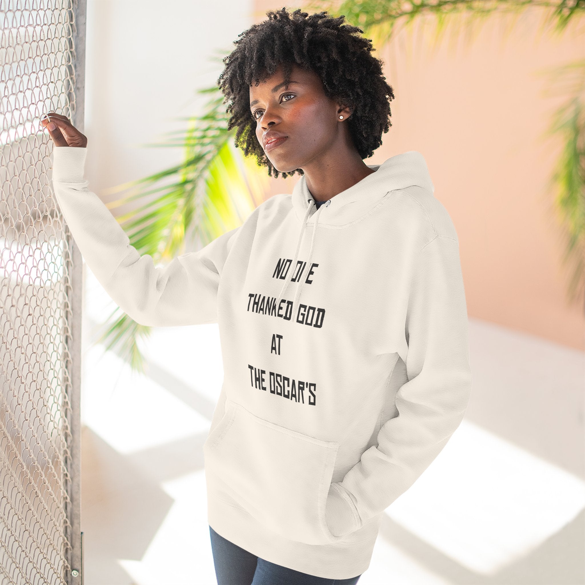 “NO ONE THANKED GOD AT THE OSCAR’S” Three-Panel Fleece Hoodie