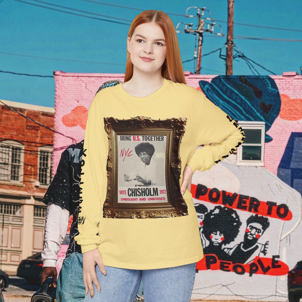 Shirley Chisholm Unisex Garment-dyed Long Sleeve T-Shirt