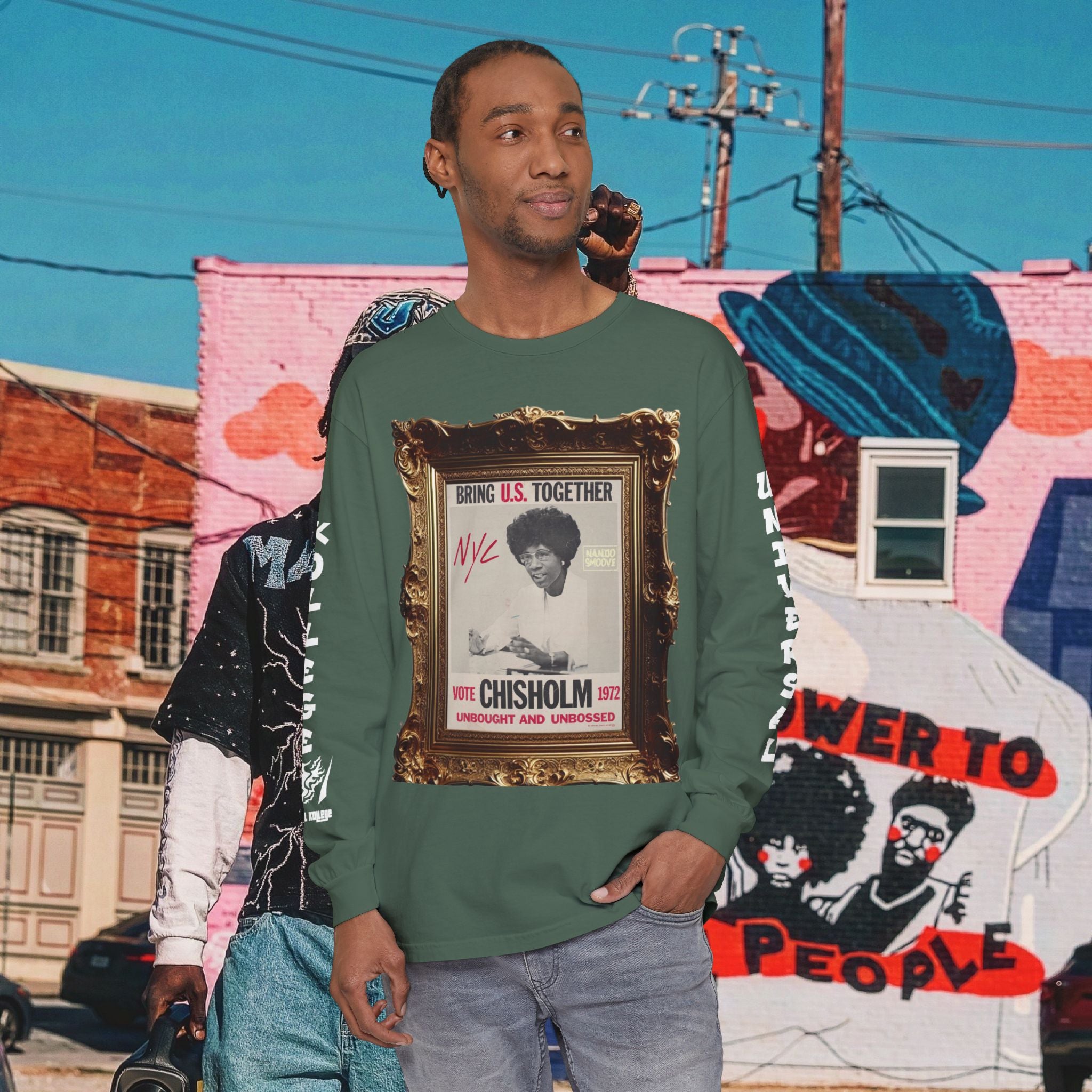 Shirley Chisholm Unisex Garment-dyed Long Sleeve T-Shirt