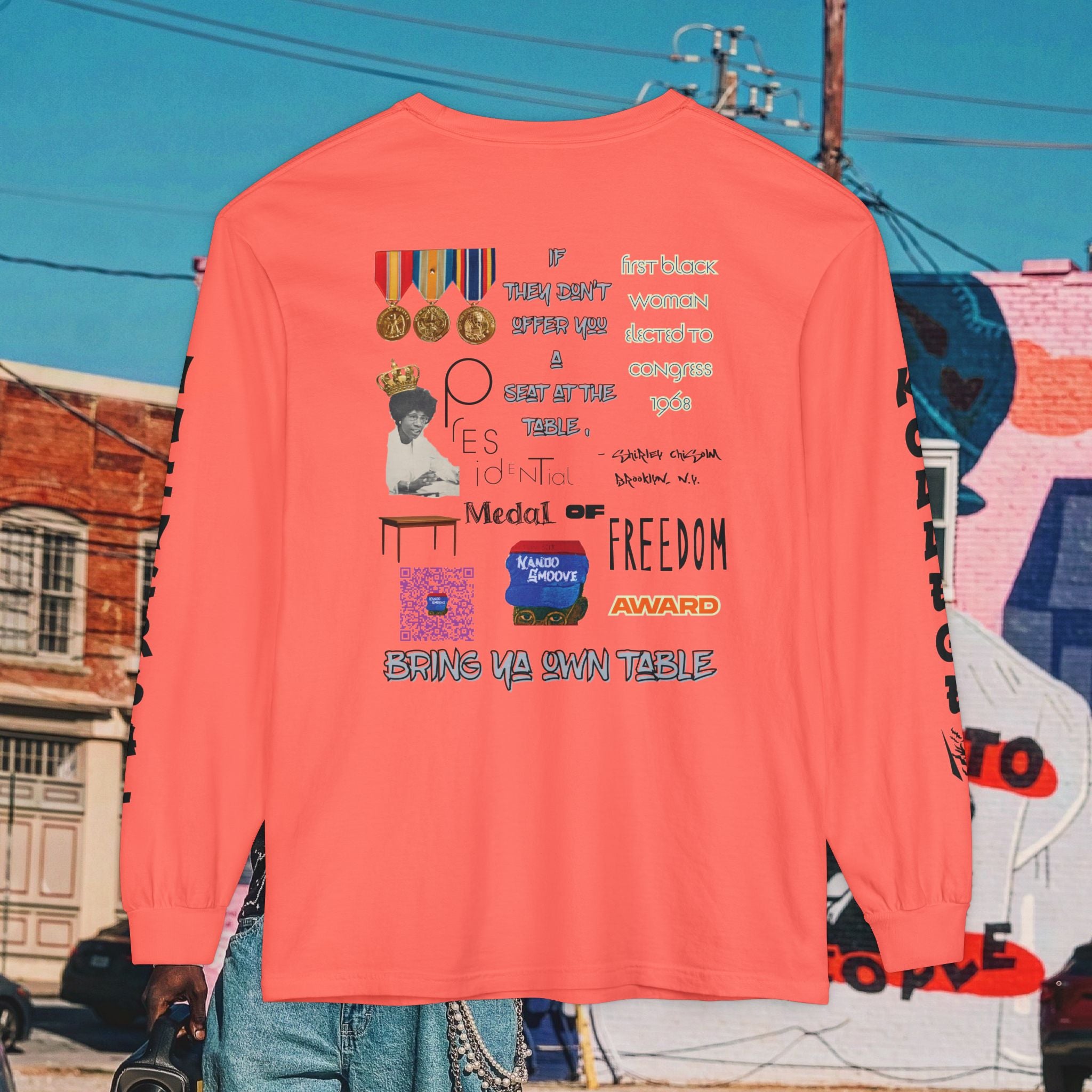 Shirley Chisholm Unisex Garment-dyed Long Sleeve T-Shirt