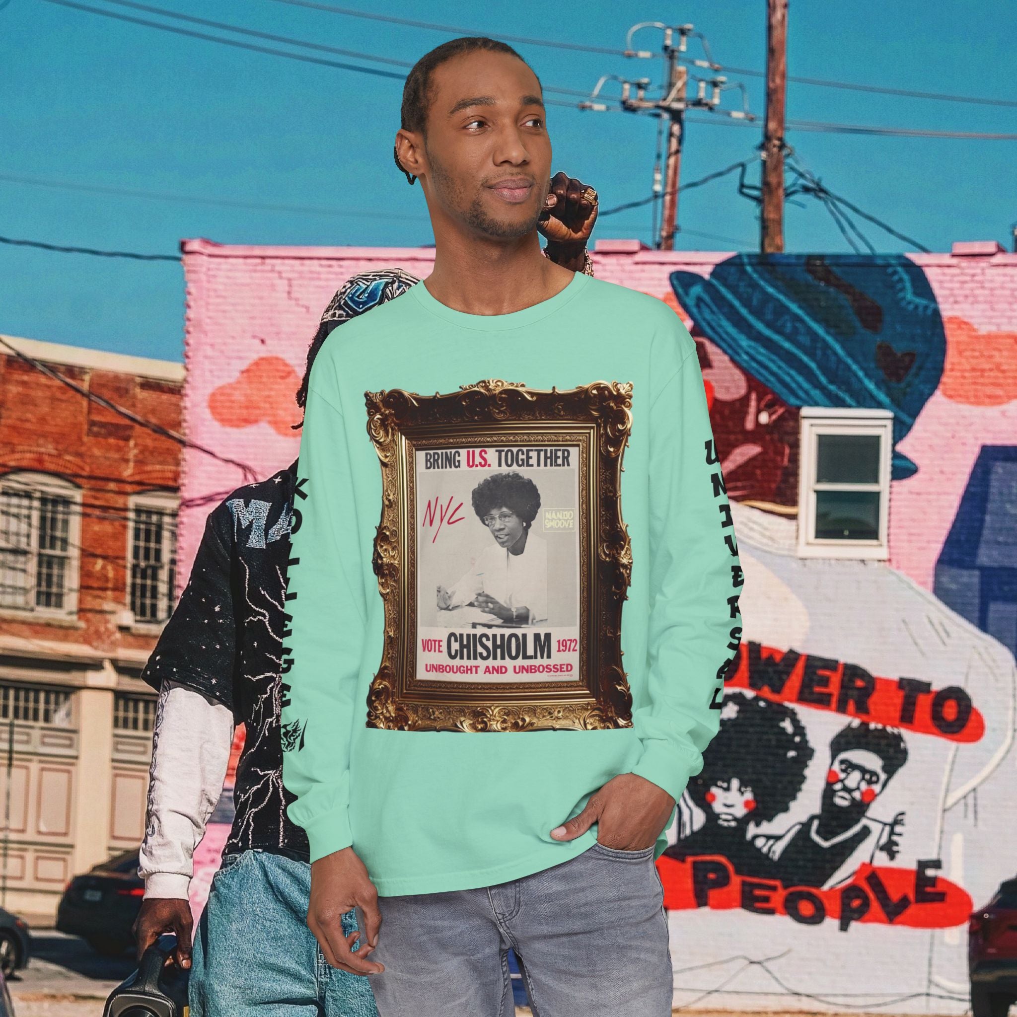 Shirley Chisholm Unisex Garment-dyed Long Sleeve T-Shirt