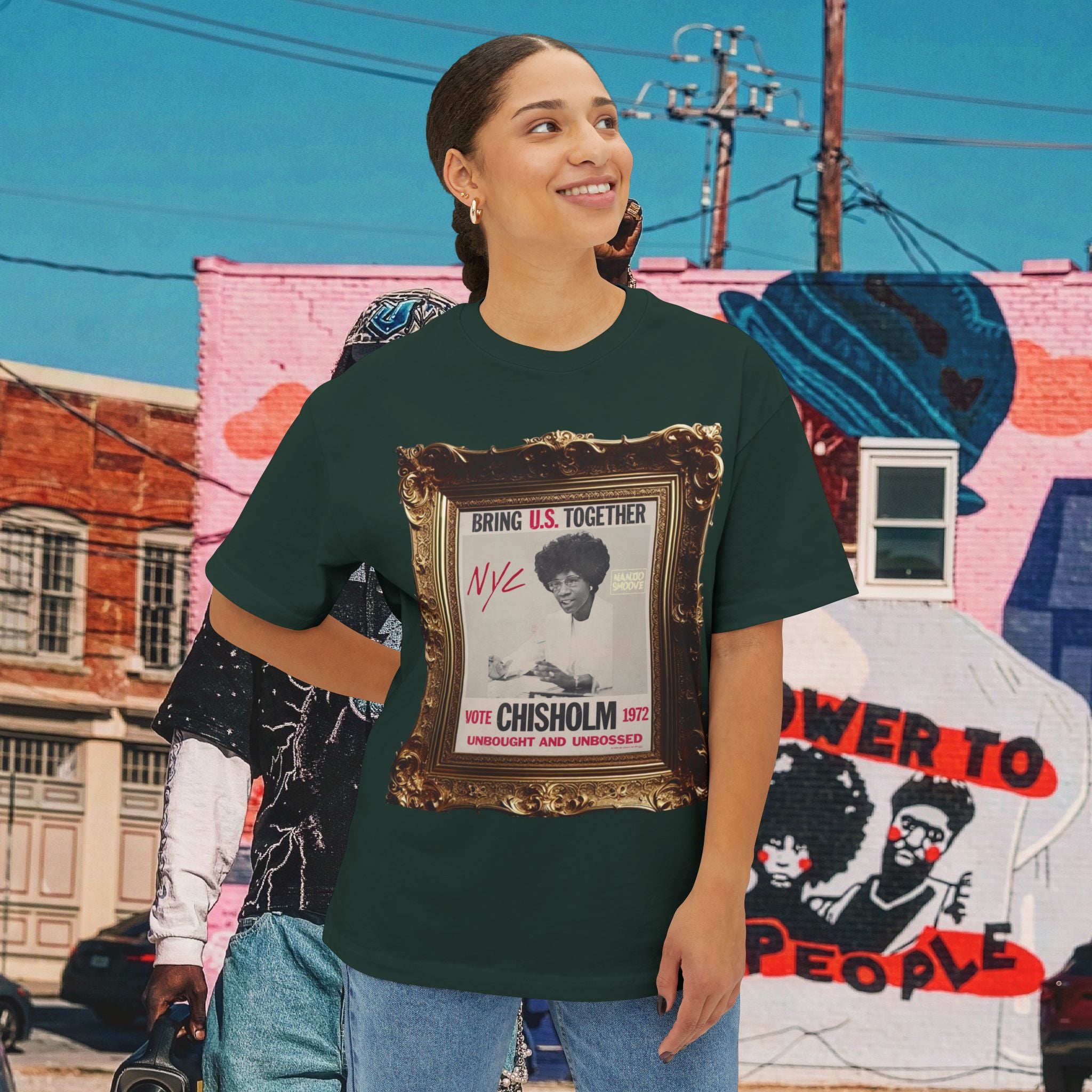 Shirley Chisholm Unisex Oversized Boxy Tee