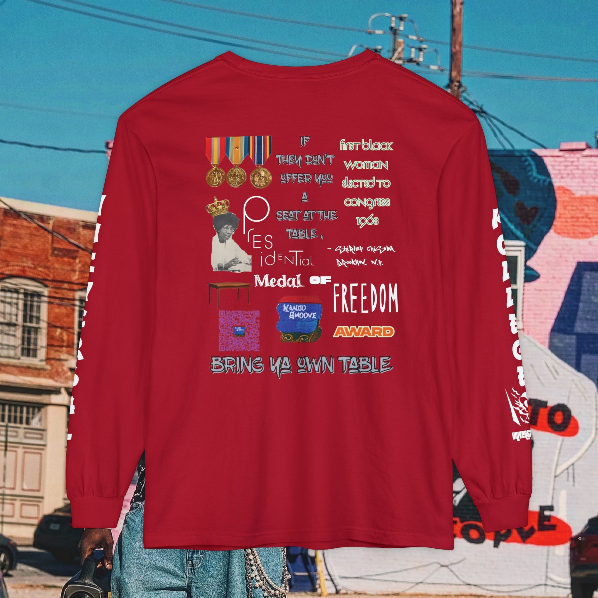 Shirley Chisholm Unisex Garment-dyed Long Sleeve T-Shirt