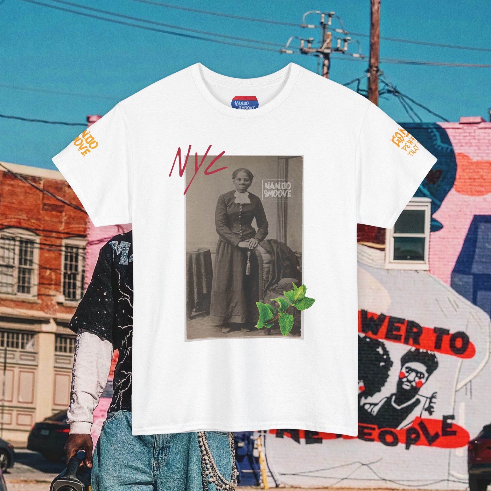 Harriet Tubman Heavy Cotton “MinTee Shirts” Bright Colors Black/Gold Text