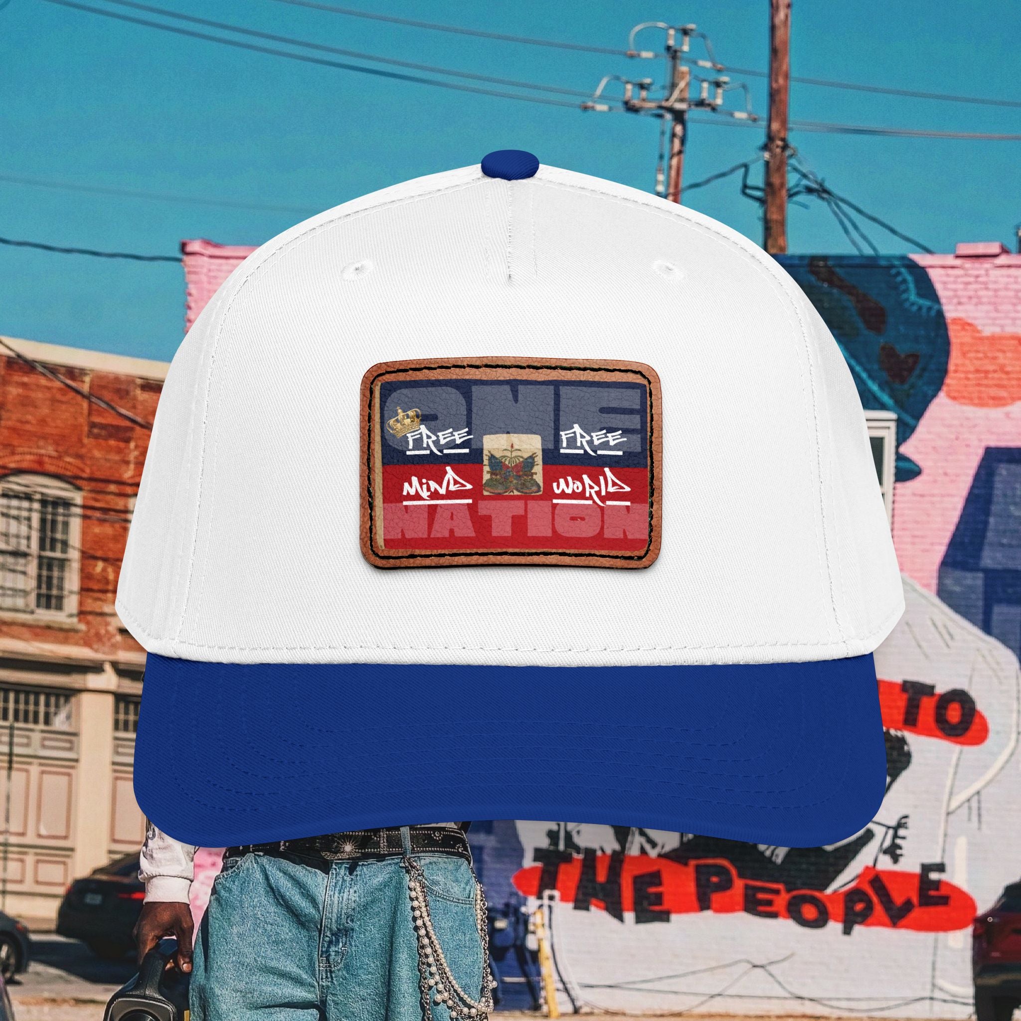 Sa Ka Fete “ONE NATION” Baseball Cap with Leather Patch