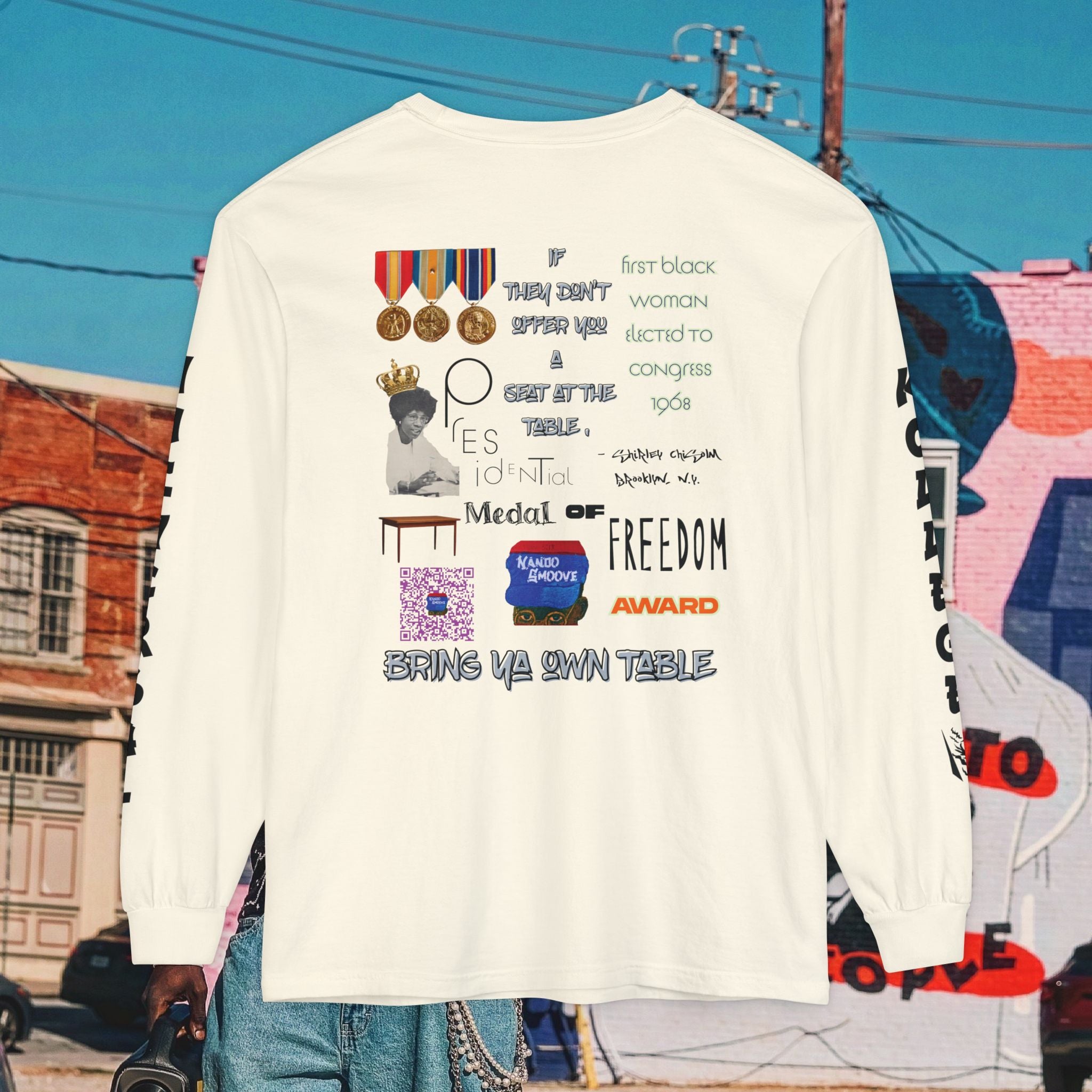 Shirley Chisholm Unisex Garment-dyed Long Sleeve T-Shirt