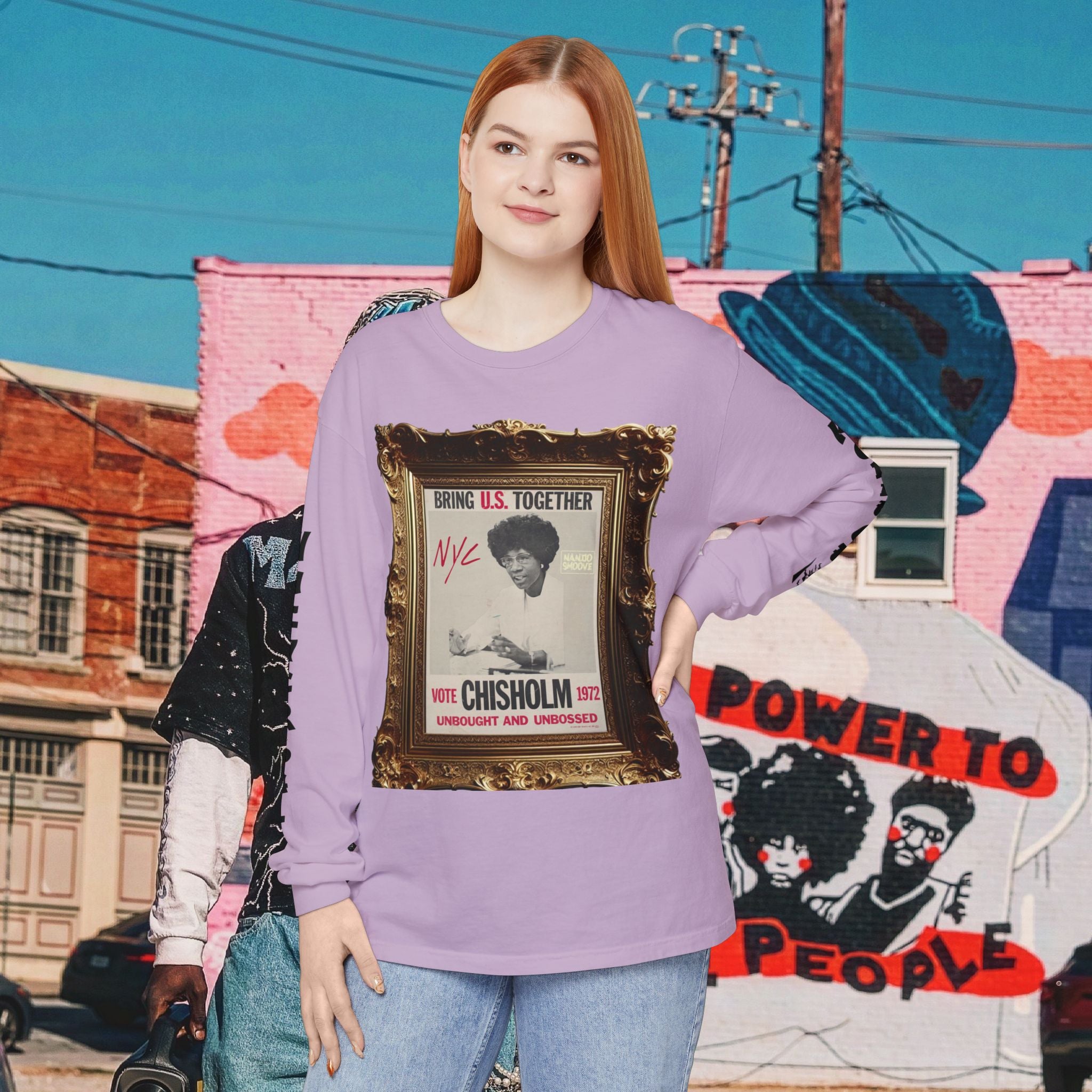 Shirley Chisholm Unisex Garment-dyed Long Sleeve T-Shirt