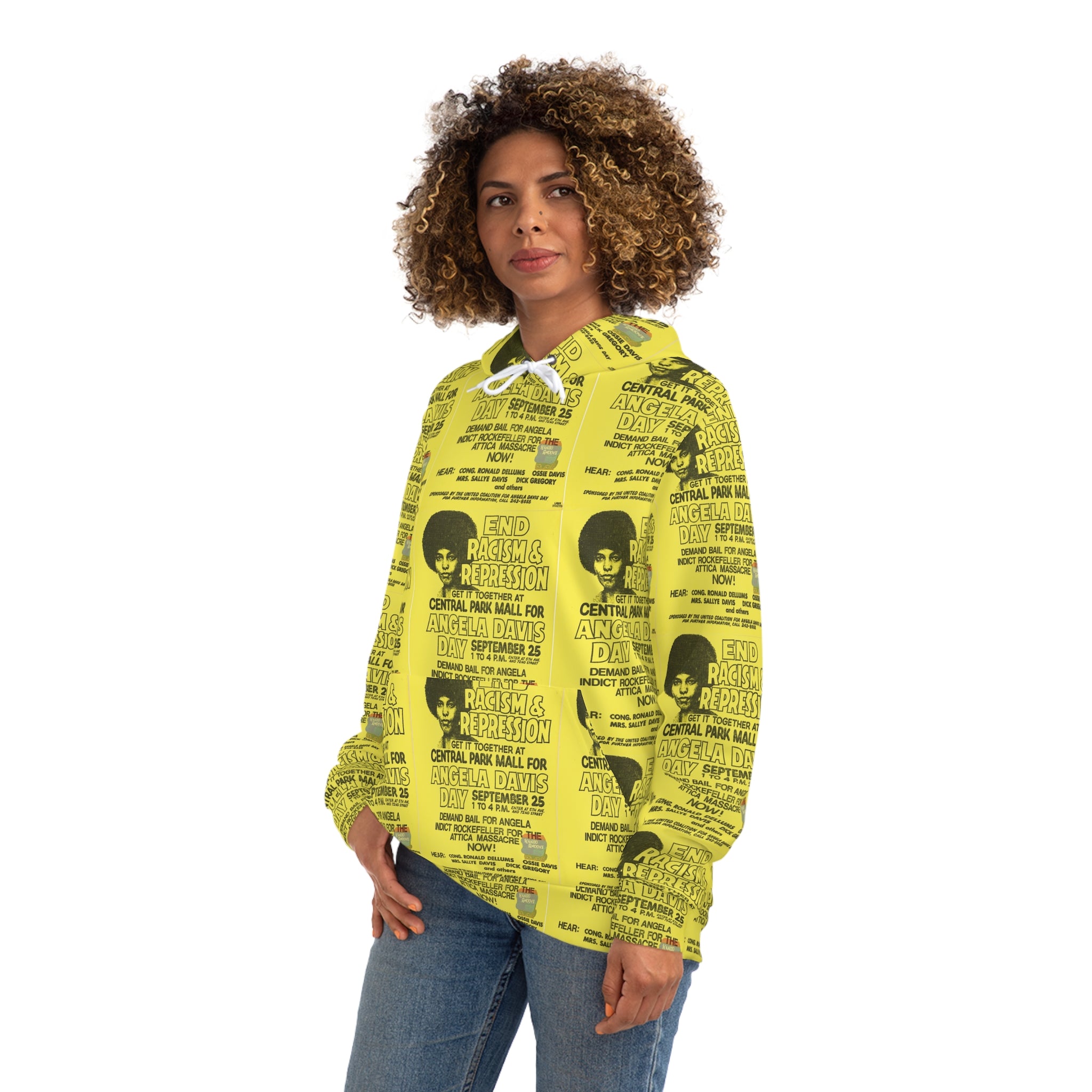 Angela Davis “End Racism and Repression” Hoodie (AOP)