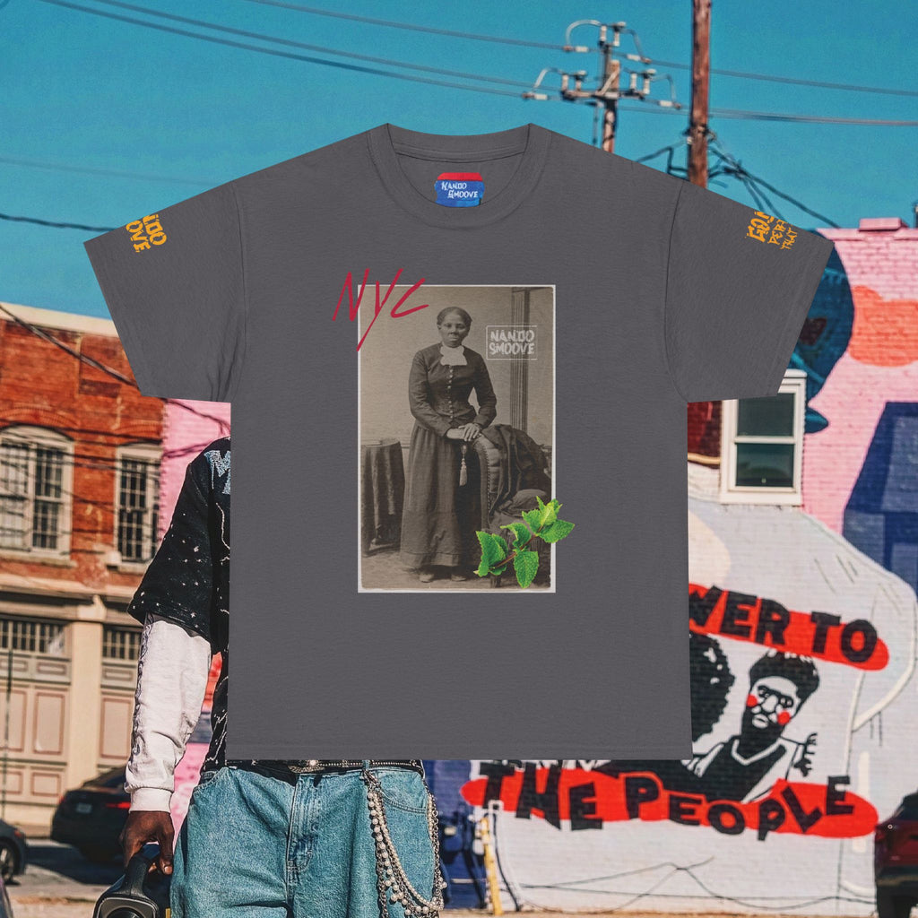 Harriet Tubman Heavy Cotton “MinTee Shirts” Bright Colors Black/Gold Text