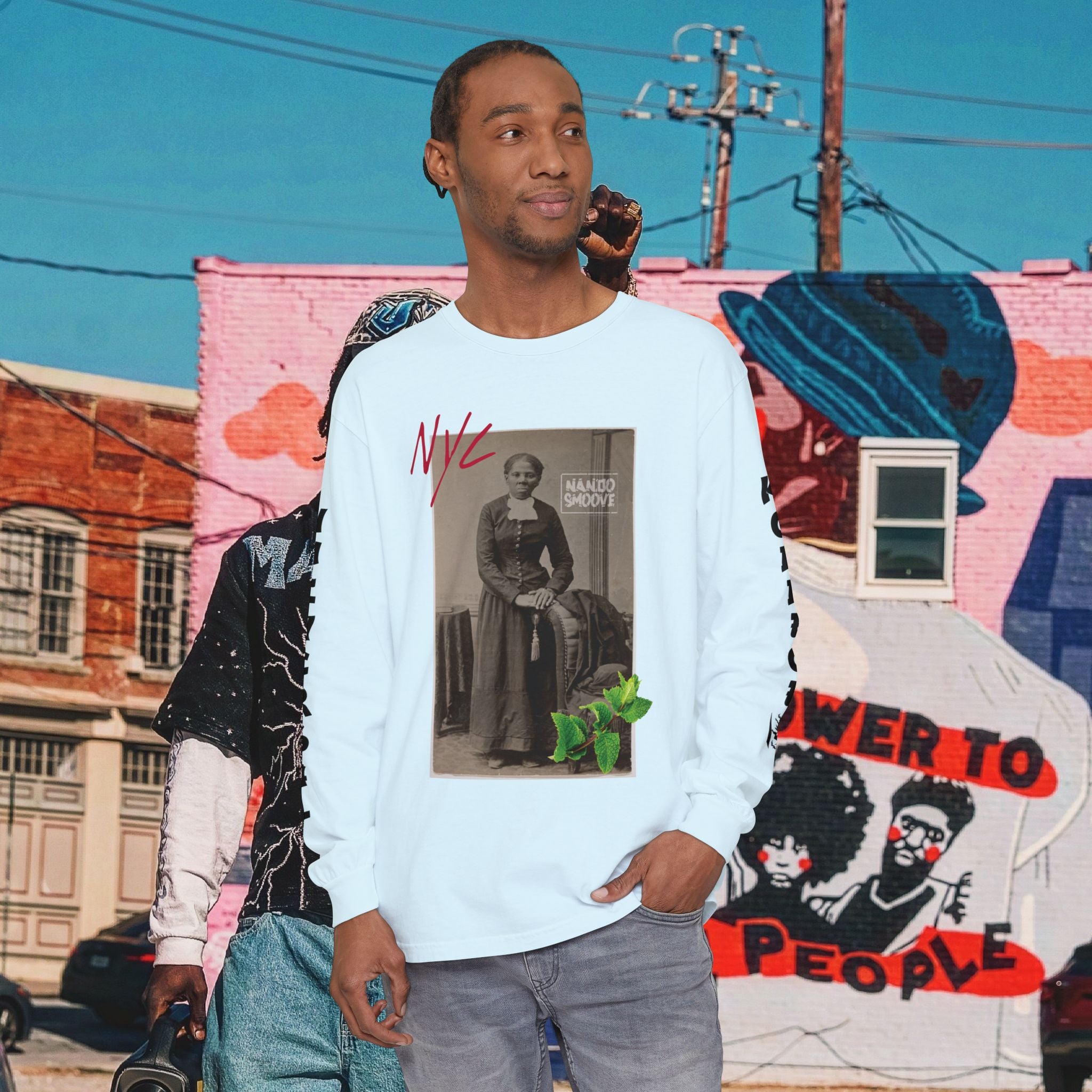 Harriet Tubman Unisex Garment-dyed Long Sleeve “MinTee” Shirt