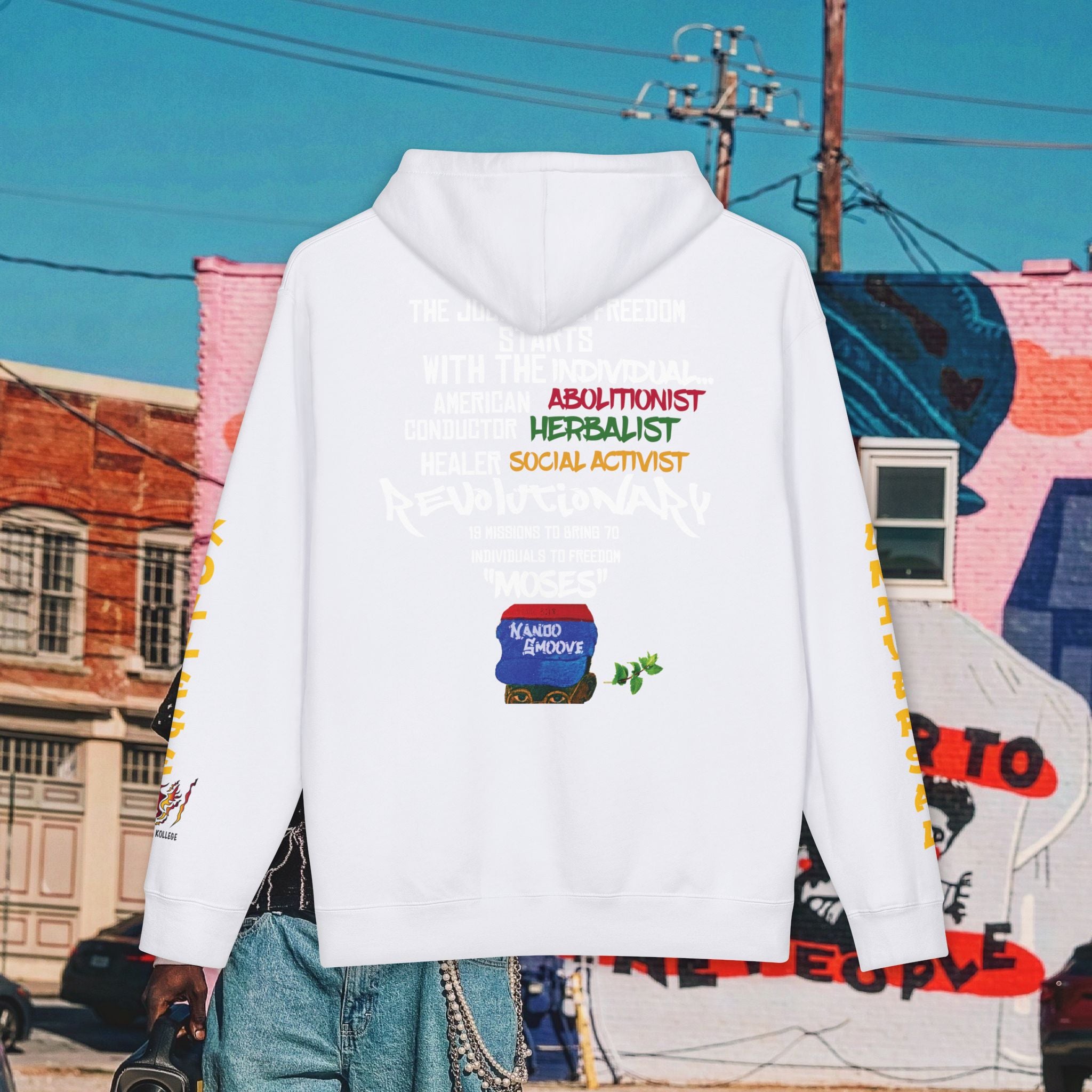 Harriet Tubman “Realer Than a $20 Dollar Bill” Unisex Heavyweight Hooded “MinTy” Sweatshirt