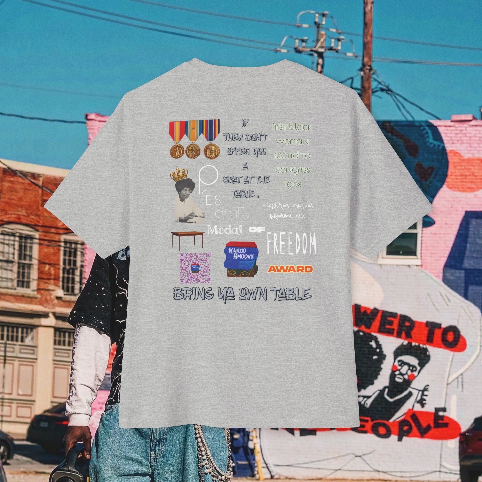 Shirley Chisholm Unisex Oversized Boxy Tee