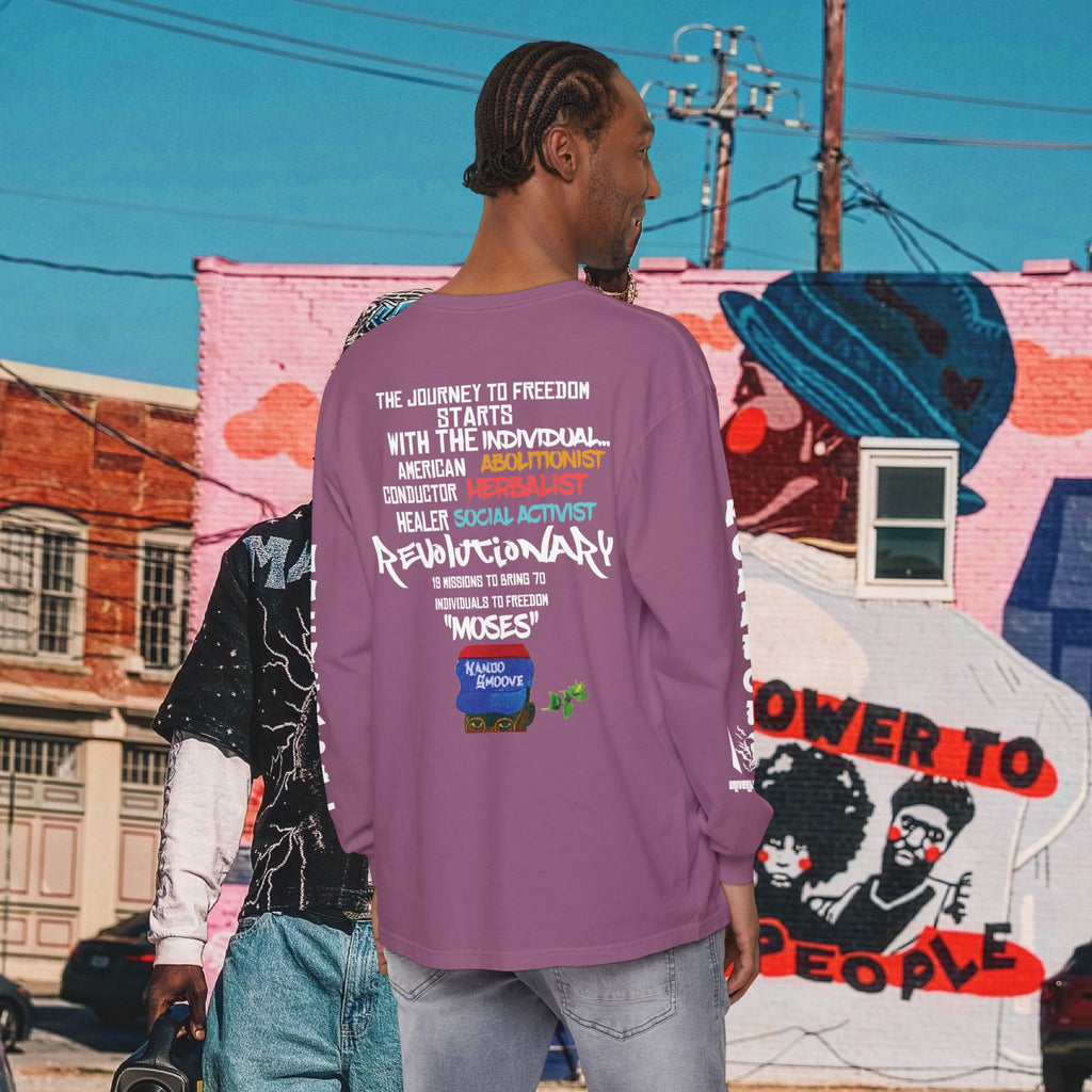 Harriet Tubman Unisex Garment-dyed Long Sleeve “MinTee” Shirt