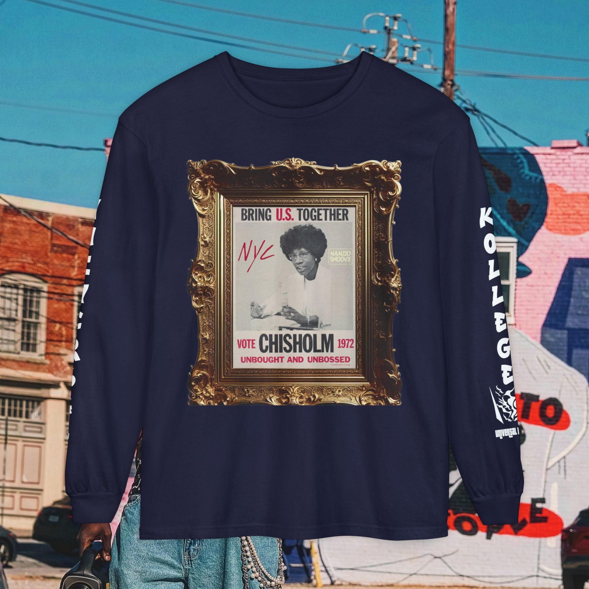 Shirley Chisholm Unisex Garment-dyed Long Sleeve T-Shirt