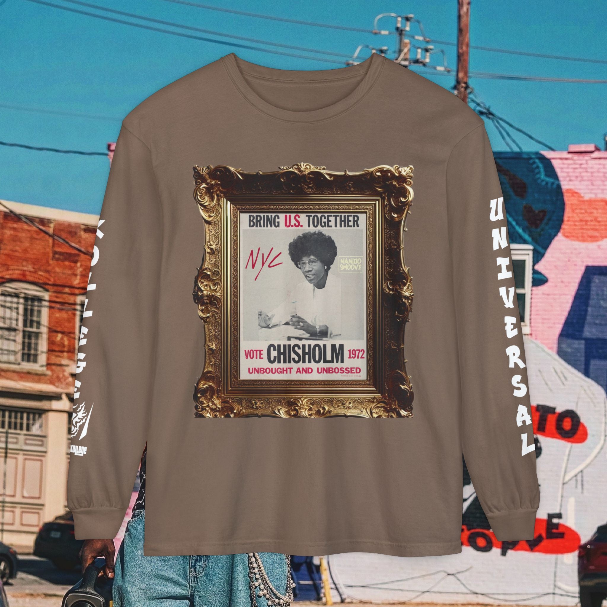 Shirley Chisholm Unisex Garment-dyed Long Sleeve T-Shirt